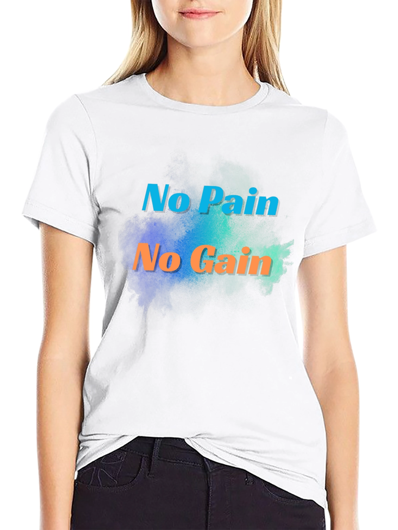 Motivational No Pain No Gain Black T-Shirt