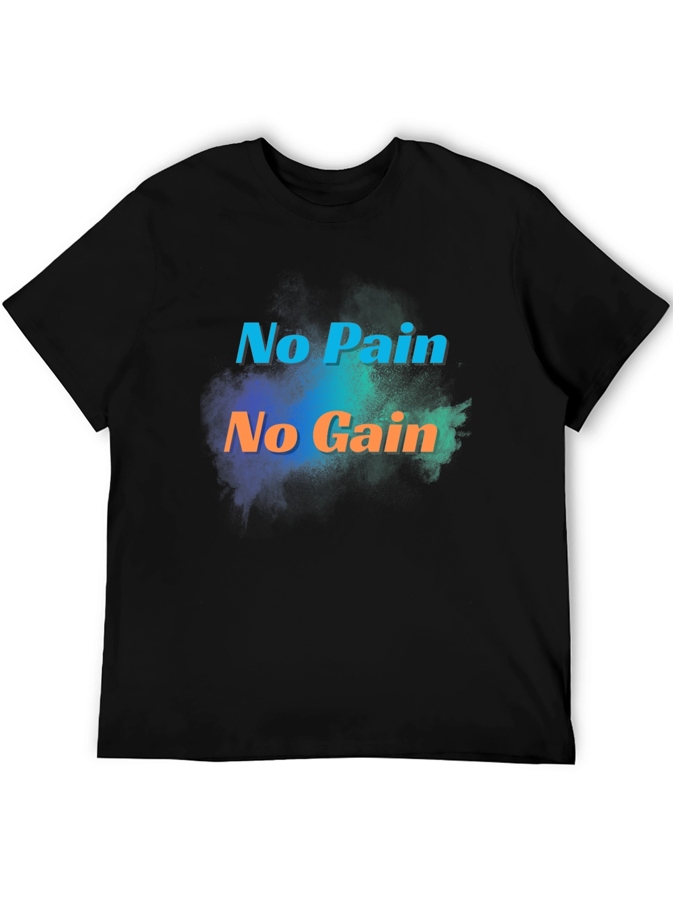 Motivational No Pain No Gain Black T-Shirt