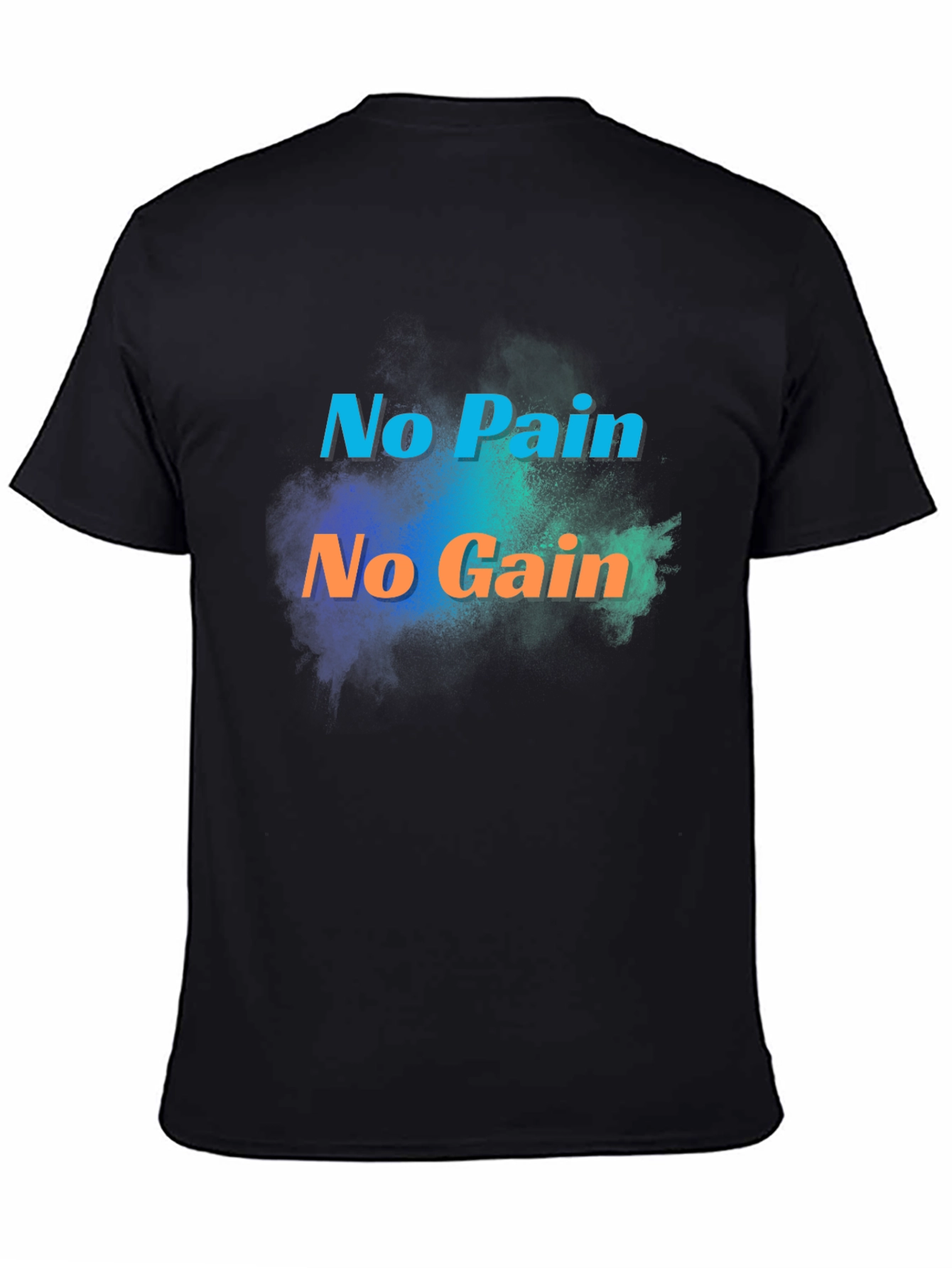 Motivational No Pain No Gain Black T-Shirt