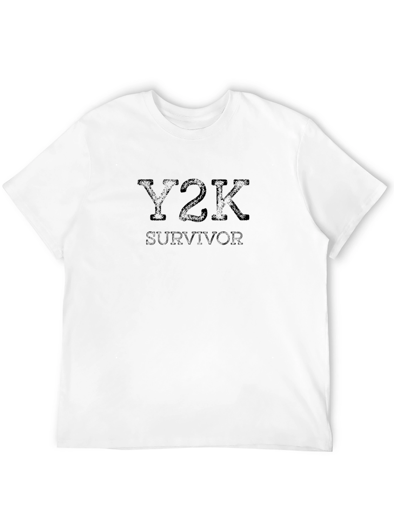 Y2K Survivor Black T-Shirt - Millennial Throwback
