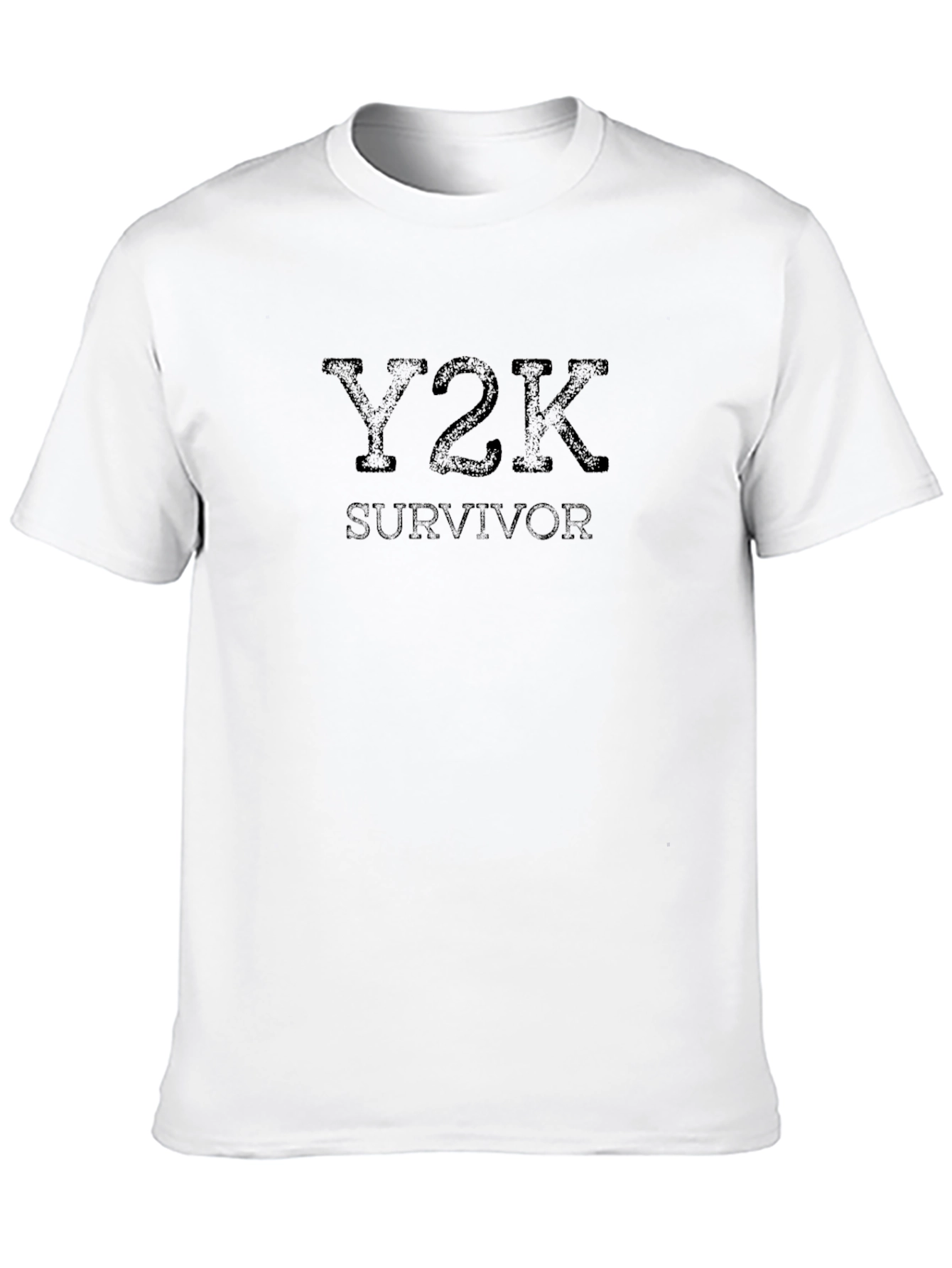 Y2K Survivor Black T-Shirt - Millennial Throwback