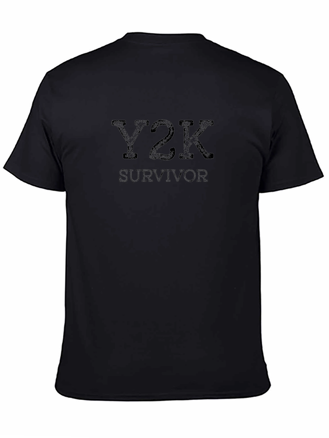 Y2K Survivor Black T-Shirt - Millennial Throwback