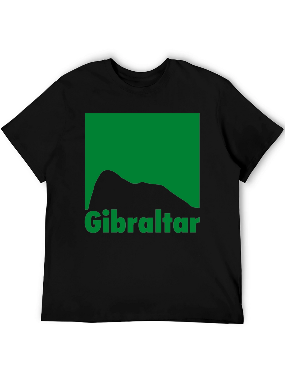 Gibraltar Graphic Tee - Black Cotton T-Shirt