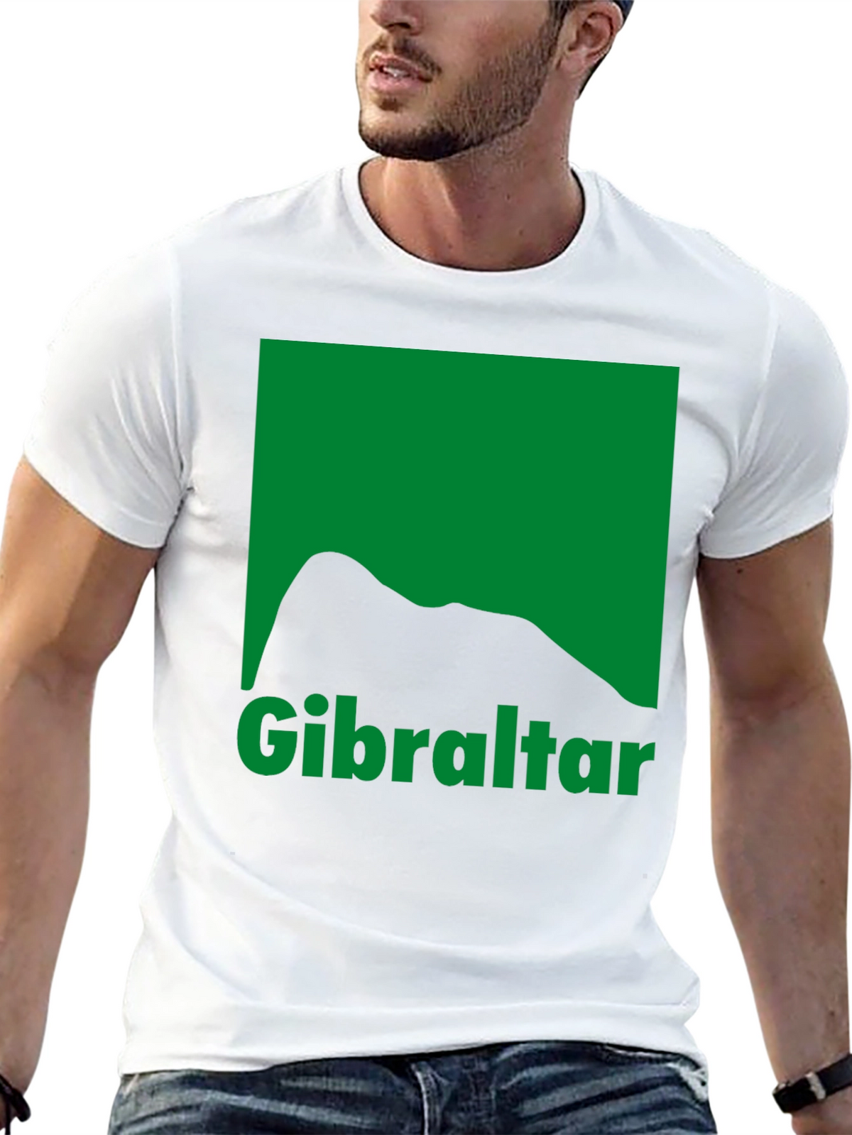 Gibraltar Graphic Tee - Black Cotton T-Shirt