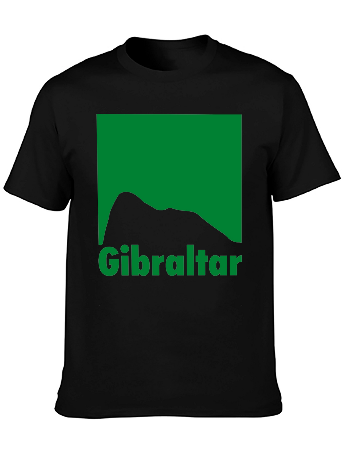Gibraltar Graphic Tee - Black Cotton T-Shirt