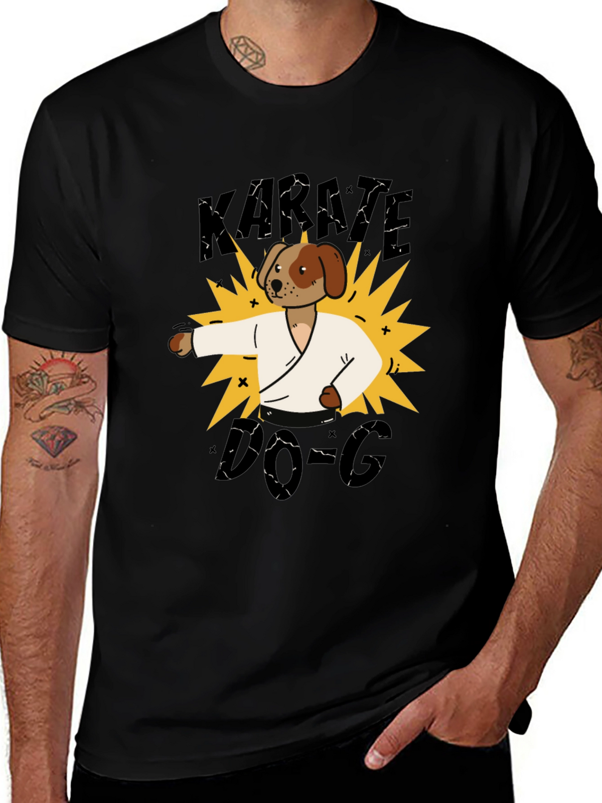 Karate Dog T-Shirt - Martial Arts Fun!