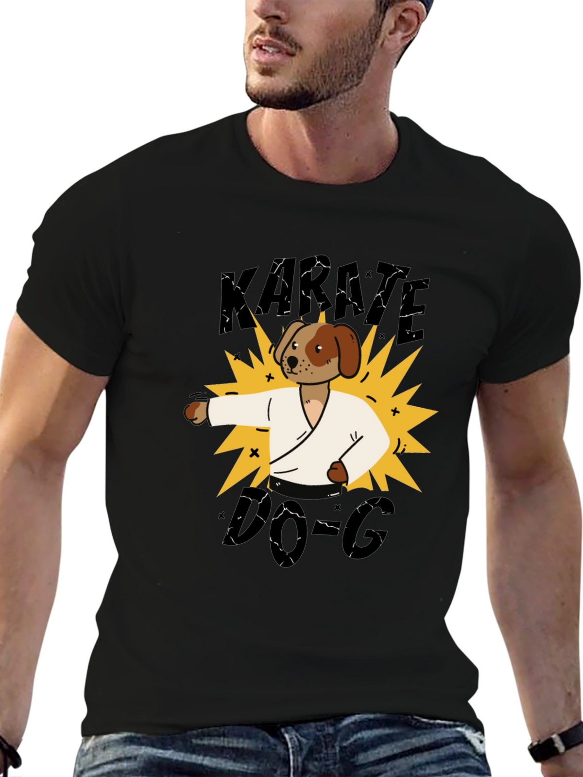 Karate Dog T-Shirt - Martial Arts Fun!