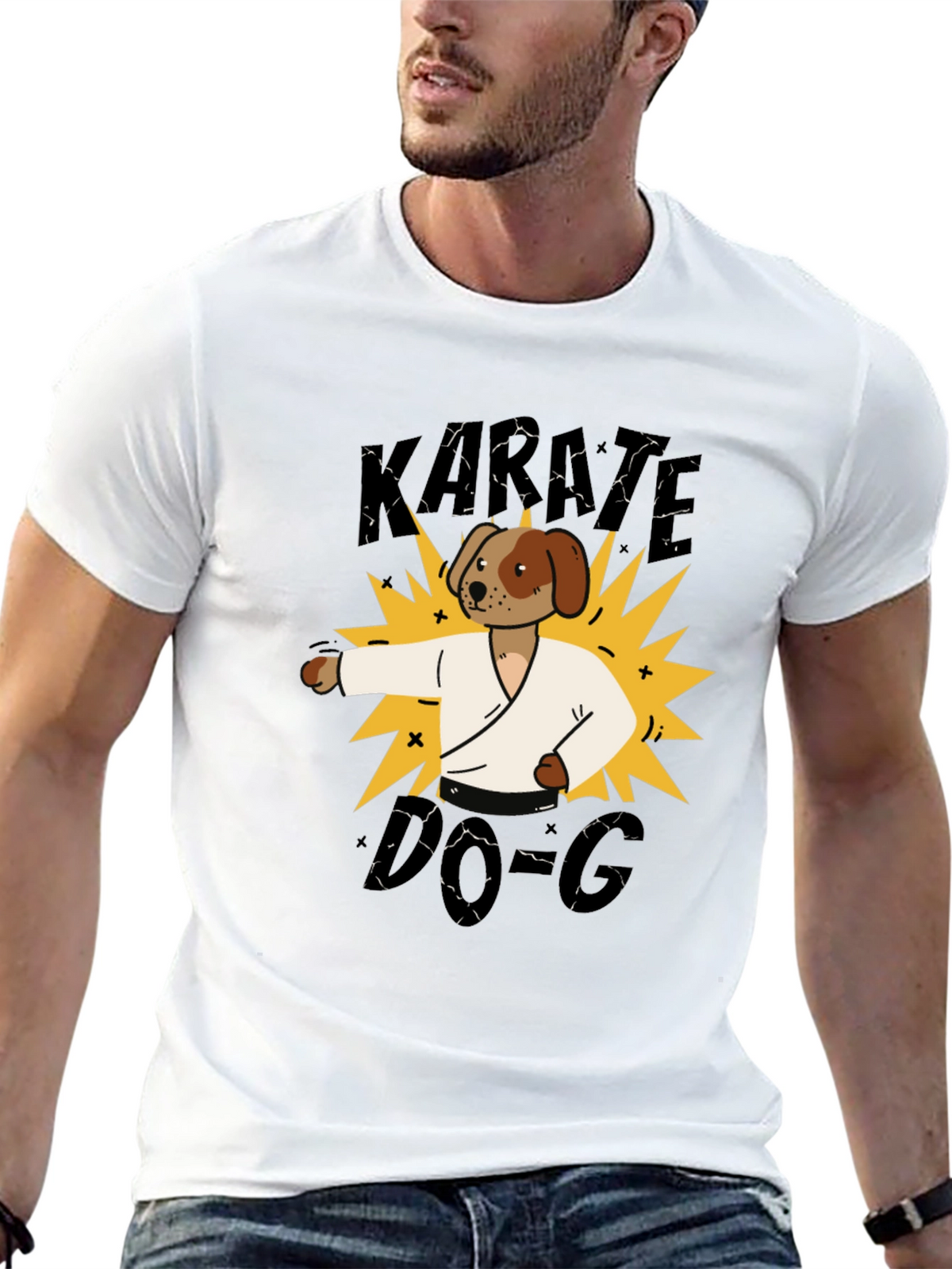 Karate Dog T-Shirt - Martial Arts Fun!