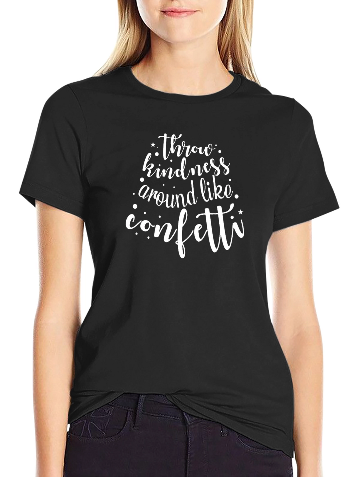 Kindness Confetti Black T-Shirt