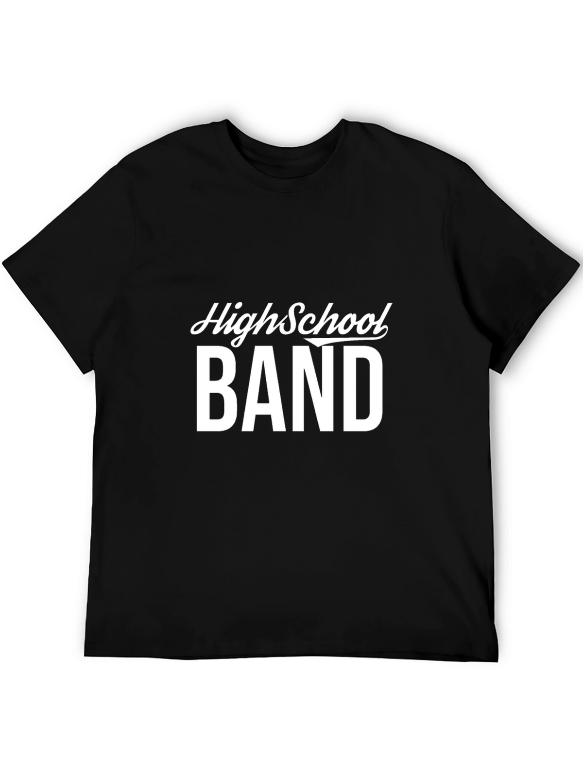 High School Band T-Shirt - Black Cotton Tee
