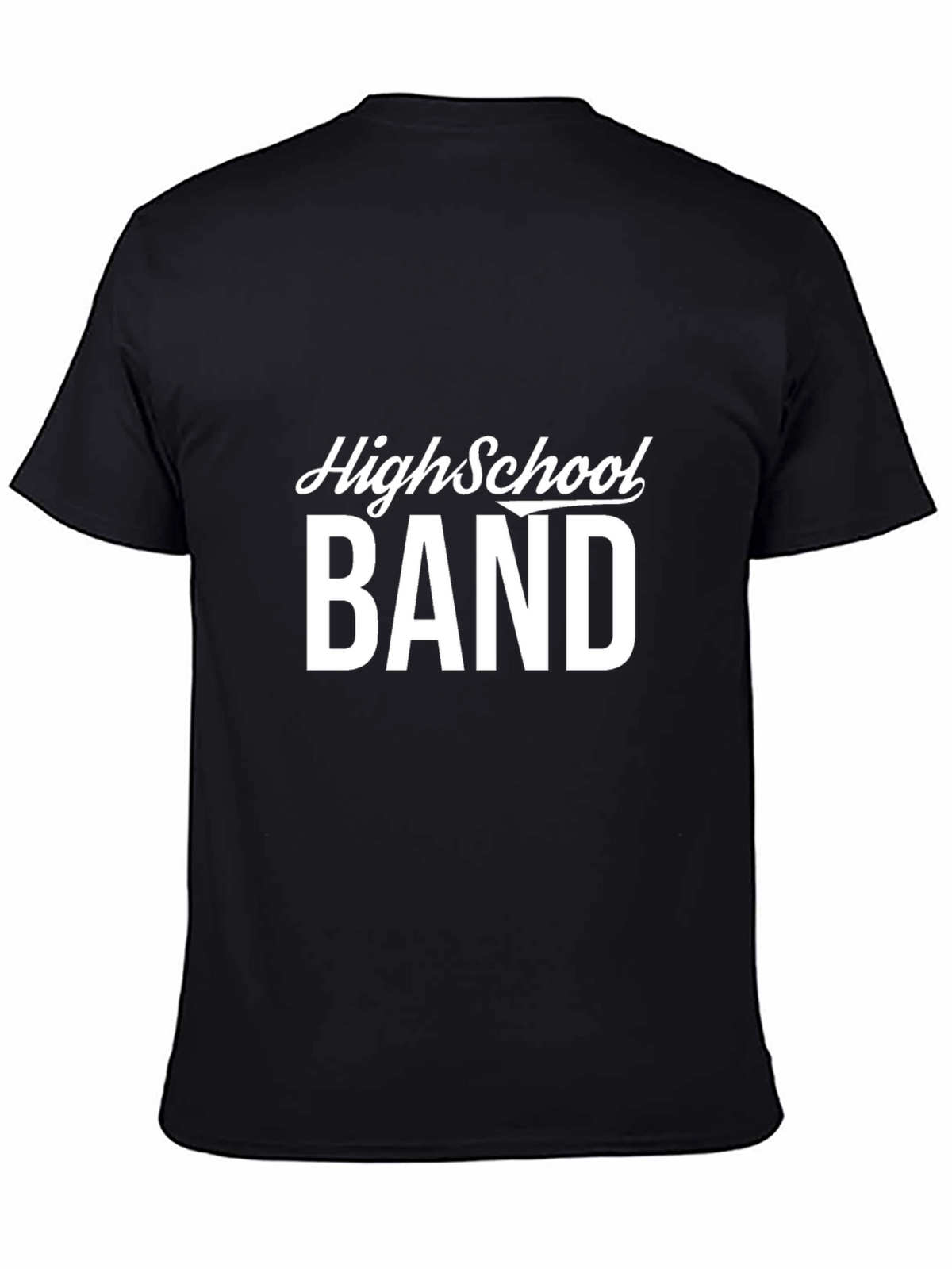 High School Band T-Shirt - Black Cotton Tee