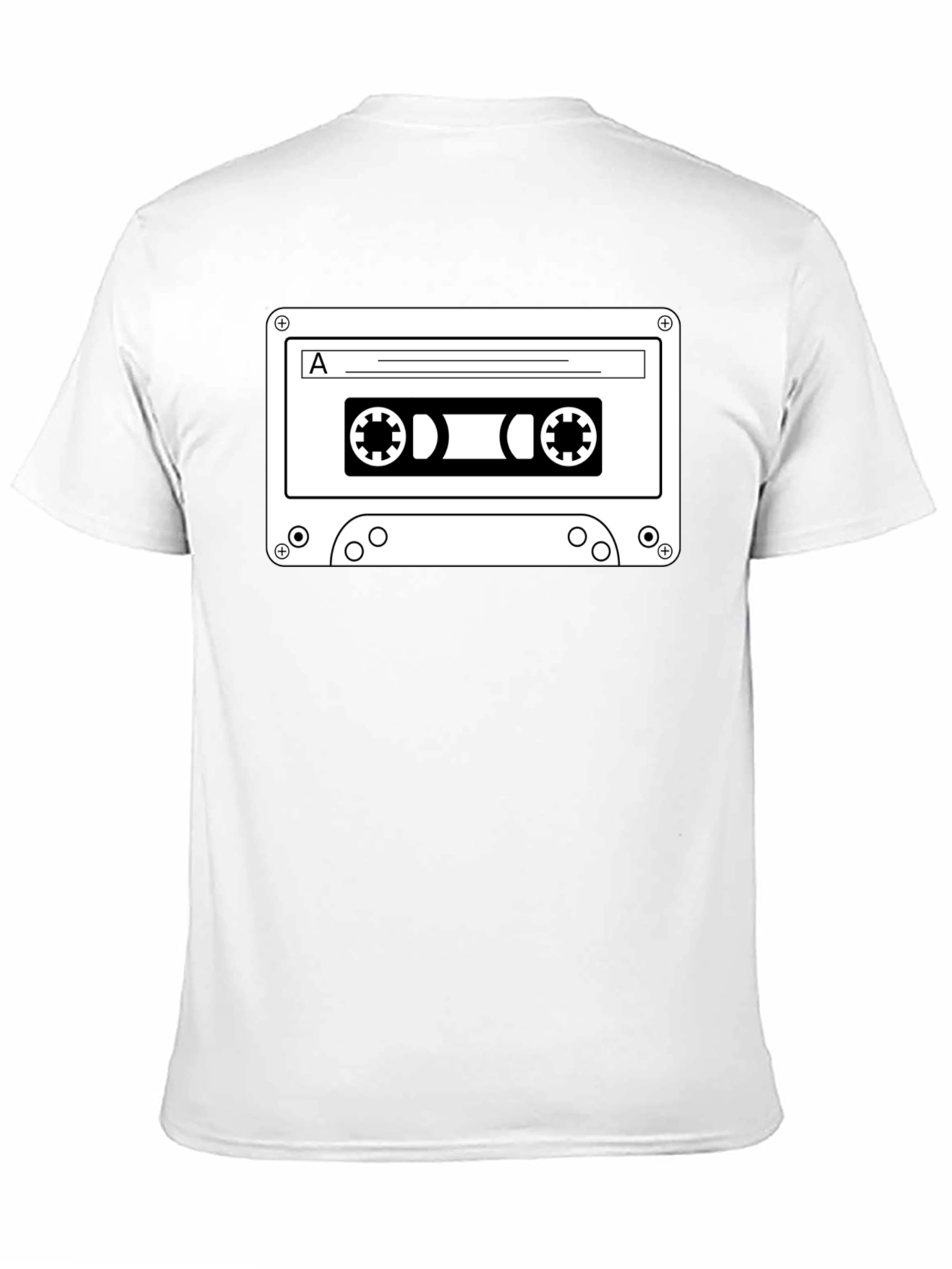 Retro Cassette Tape Graphic T-Shirt - Black