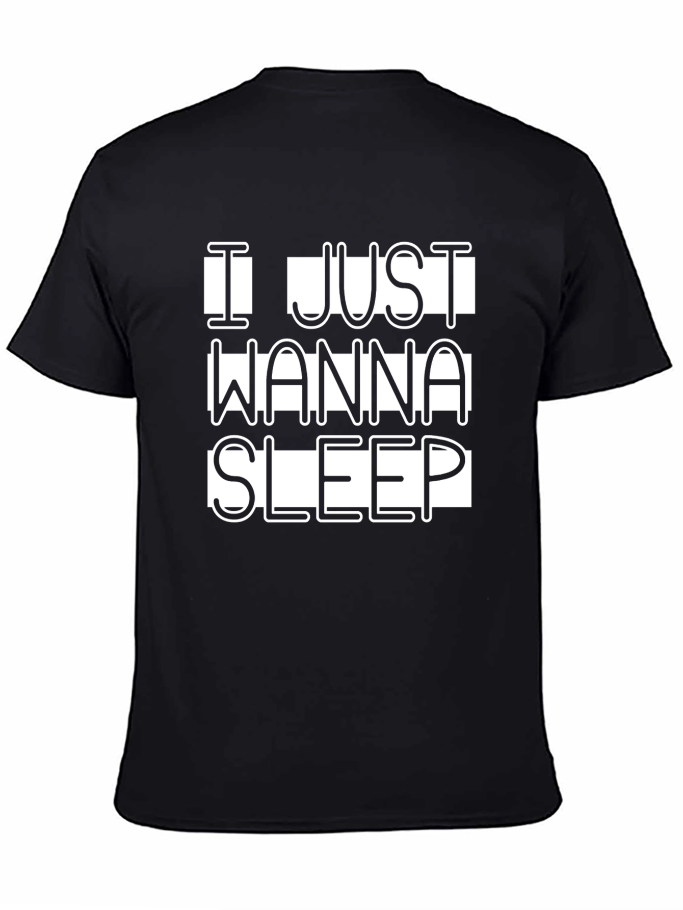 I Just Wanna Sleep Graphic T-Shirt Black Cotton Tee