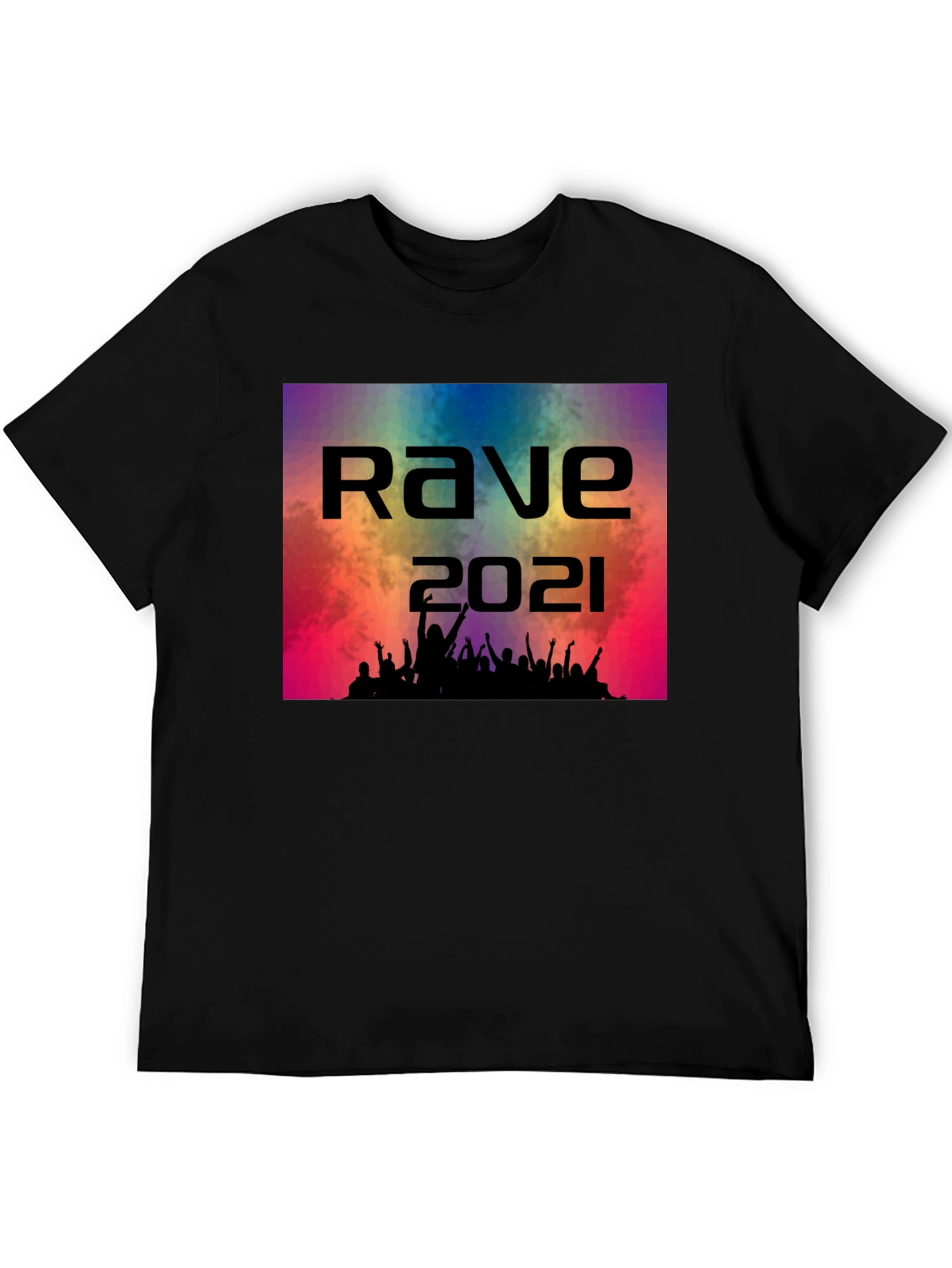 Rave 2021 T-Shirt - Black Cotton Graphic Tee
