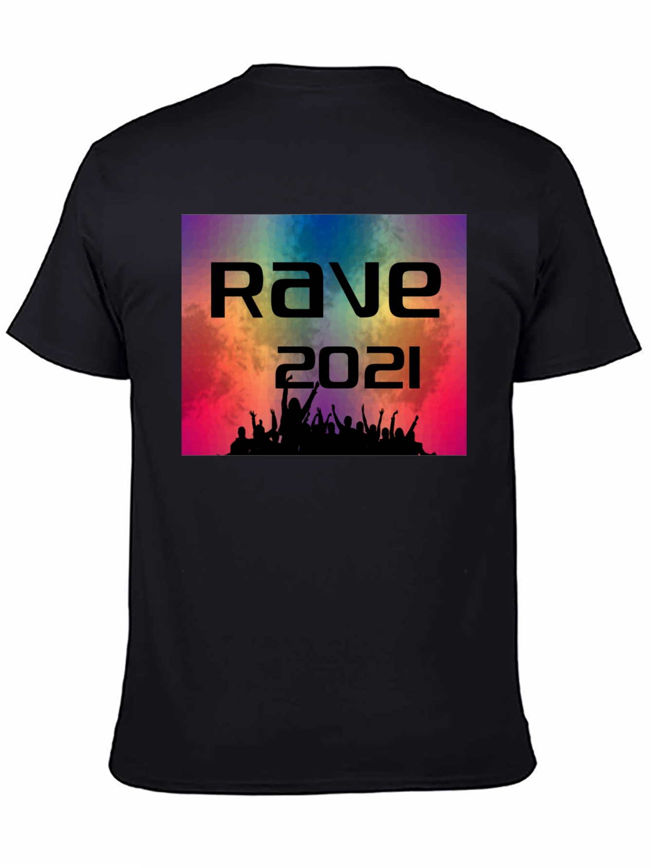 Rave 2021 T-Shirt - Black Cotton Graphic Tee