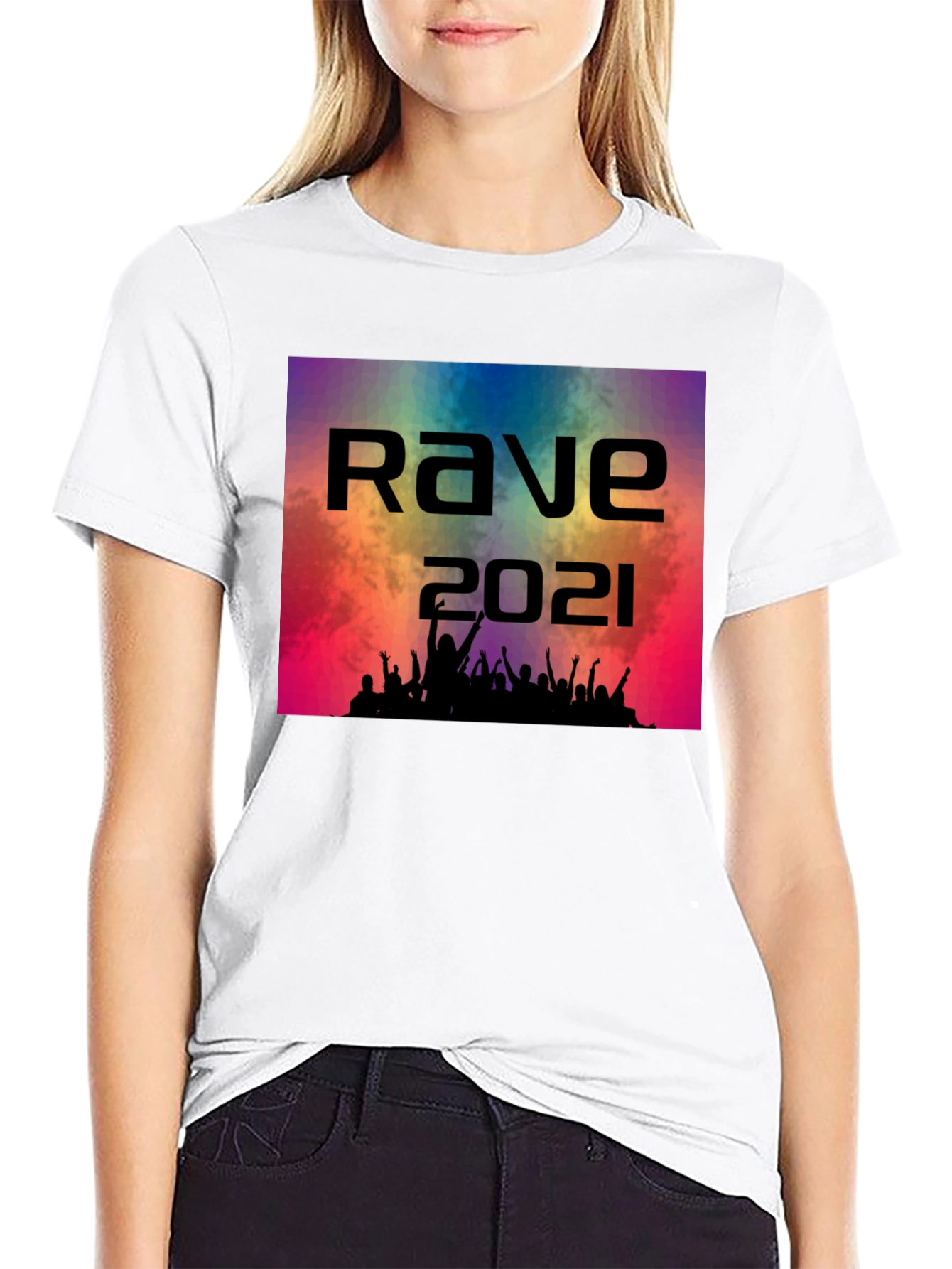 Rave 2021 T-Shirt - Black Cotton Graphic Tee