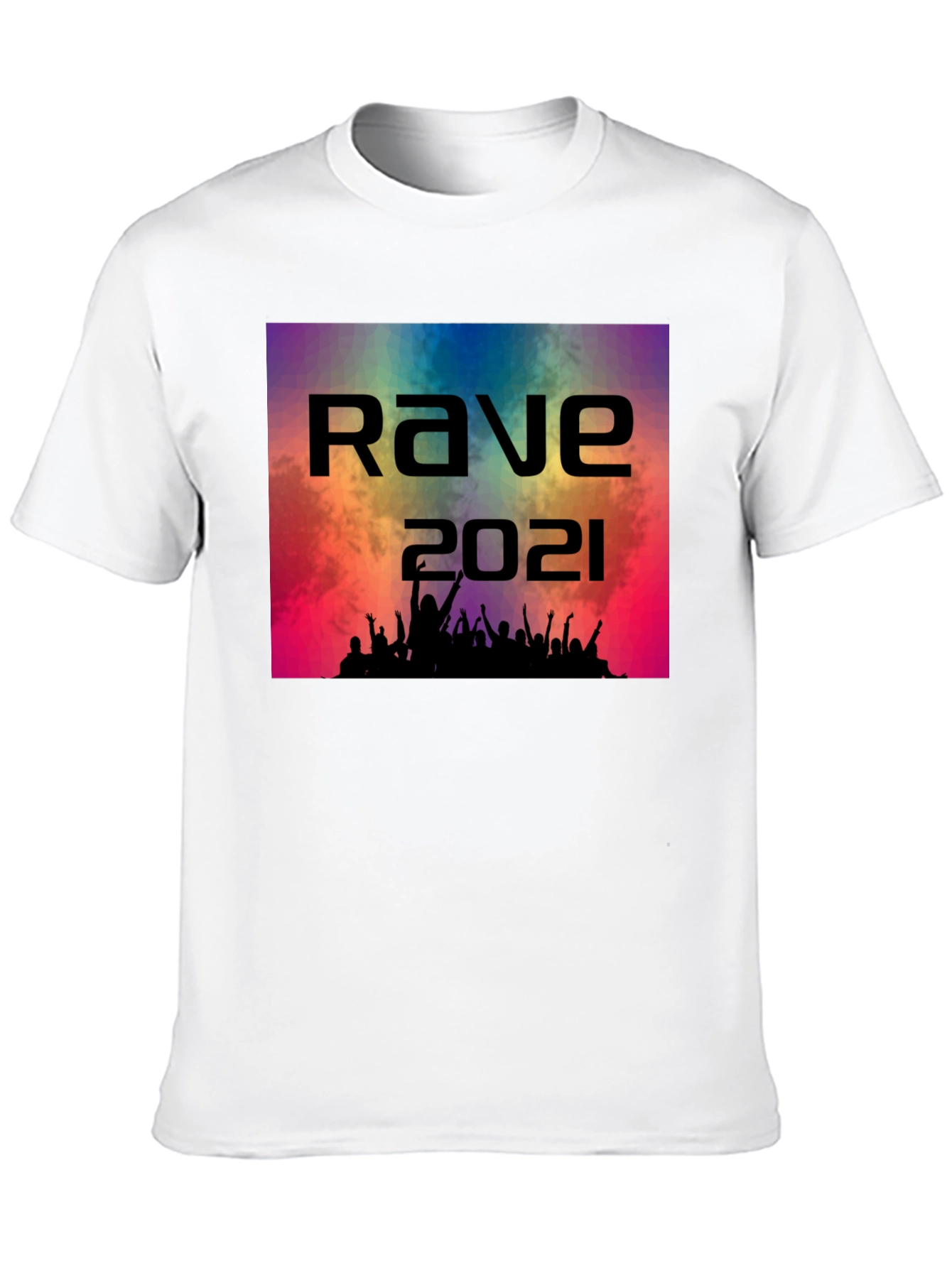 Rave 2021 T-Shirt - Black Cotton Graphic Tee