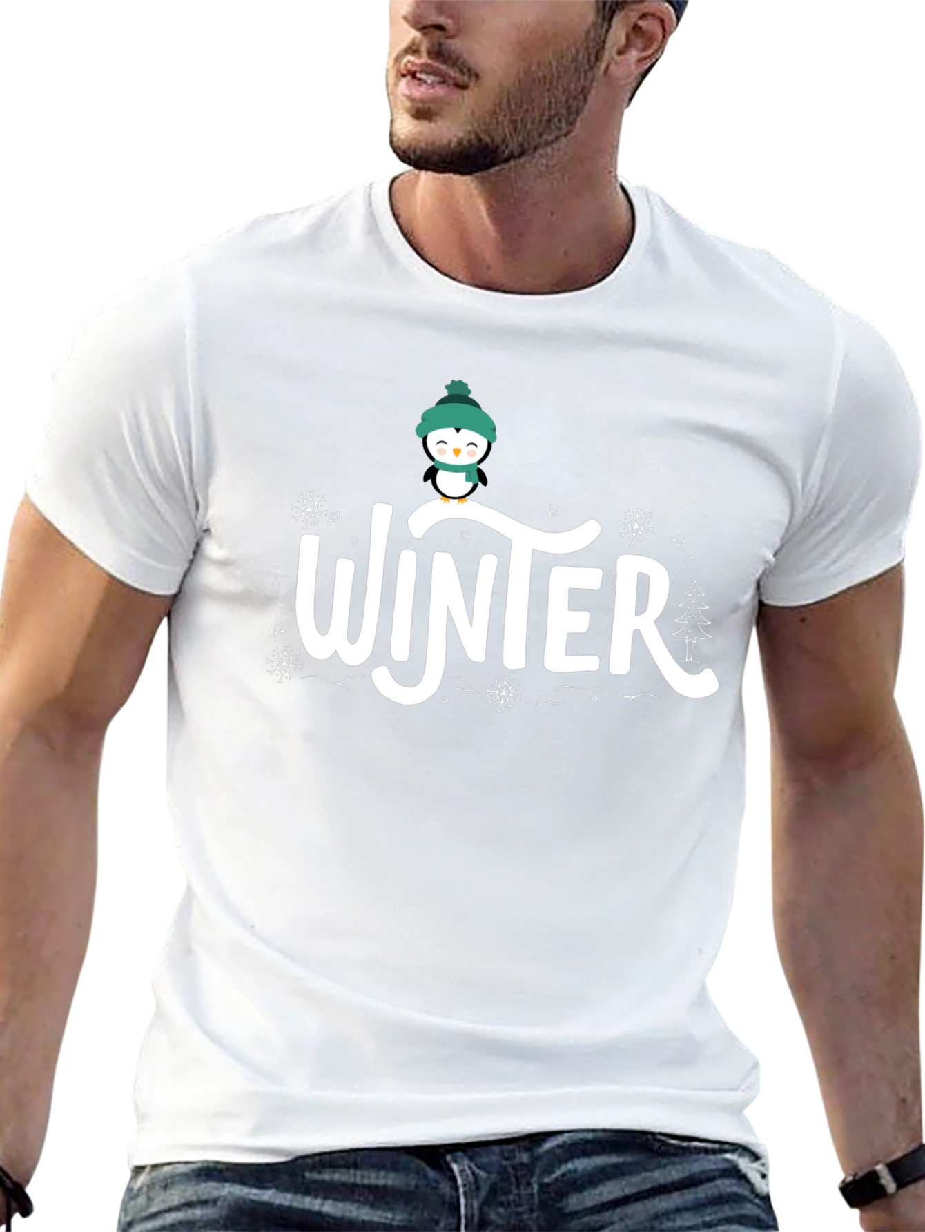 Winter Penguin Graphic T-Shirt