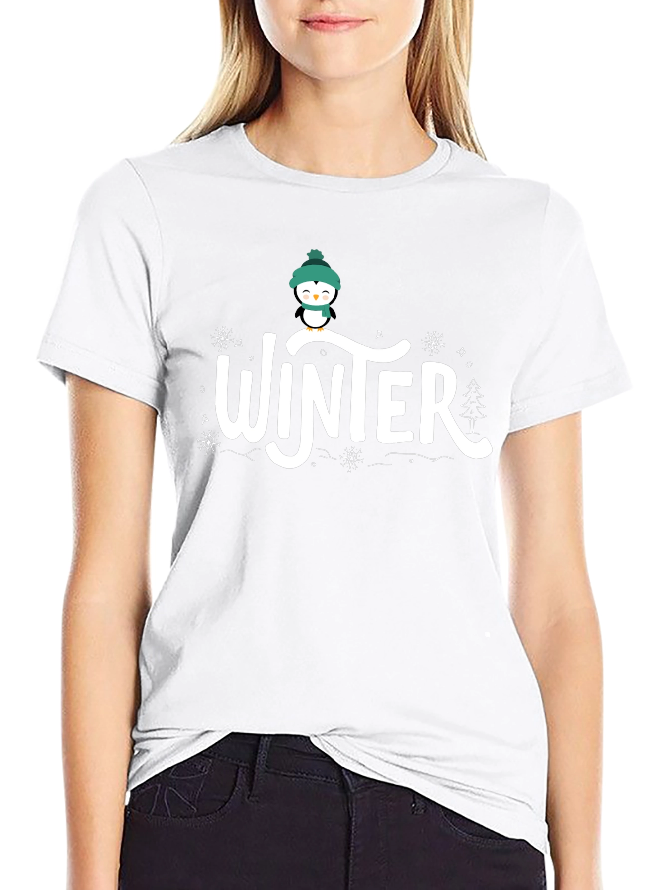Winter Penguin Graphic T-Shirt