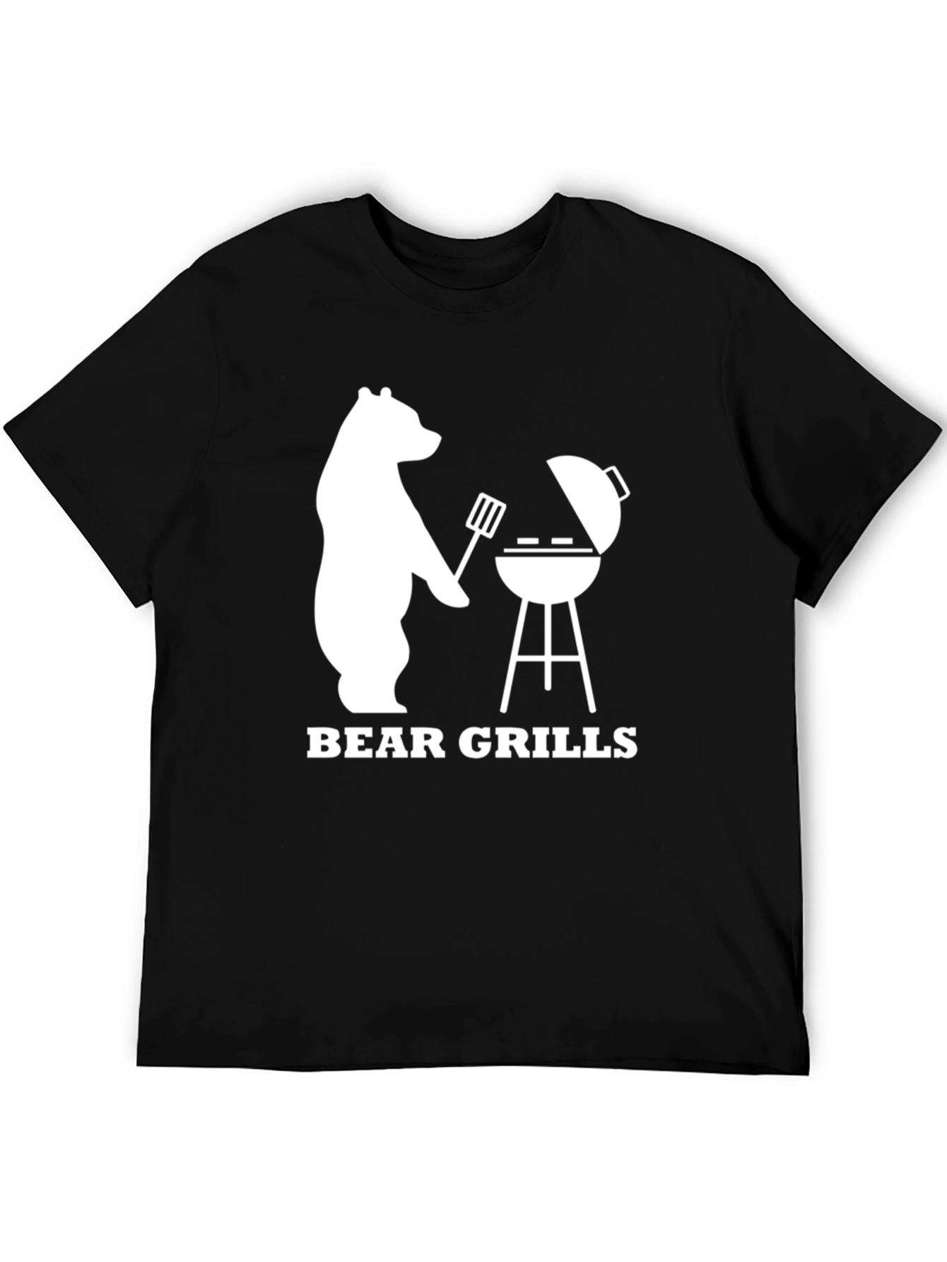 Bear Grills BBQ T-Shirt - Novelty Graphic Tee