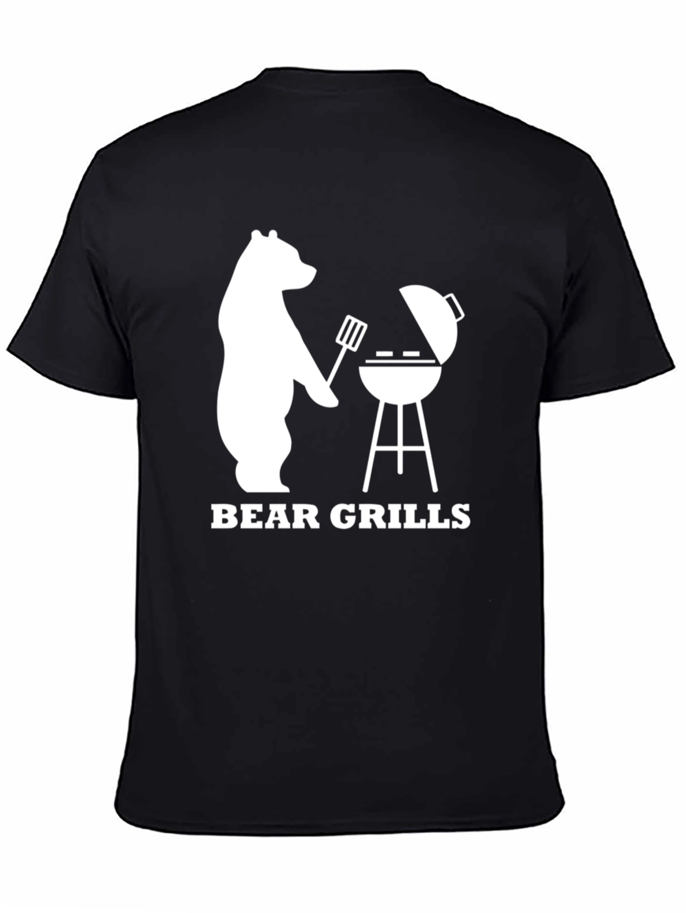 Bear Grills BBQ T-Shirt - Novelty Graphic Tee