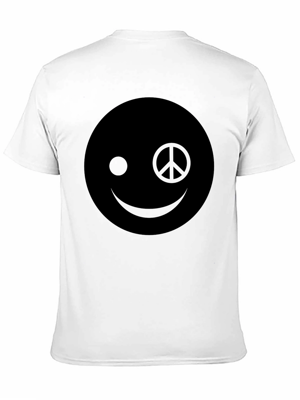 Peace Sign Smiley Face Graphic T-Shirt