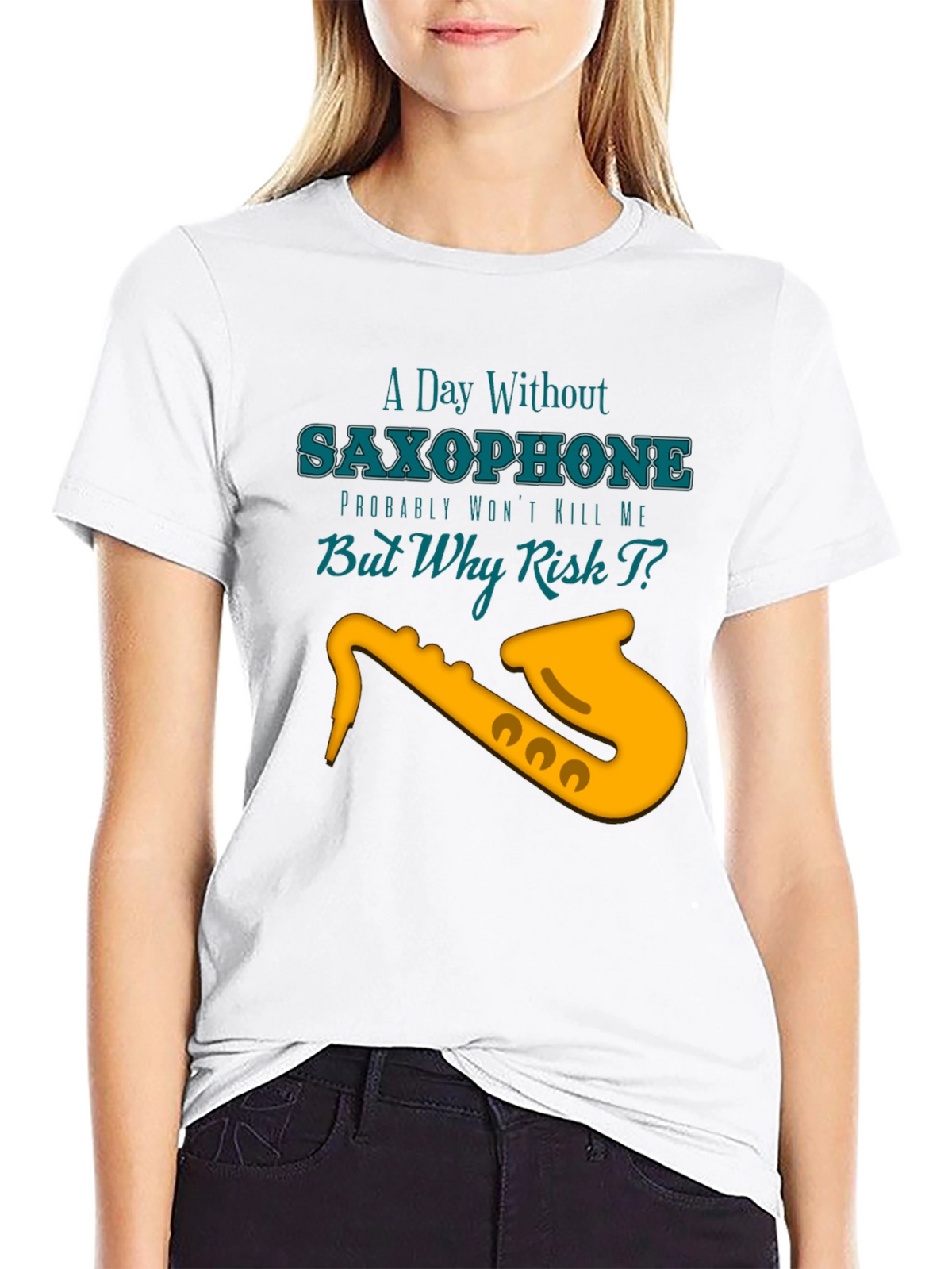 Saxophone T-Shirt: A Day Without Music