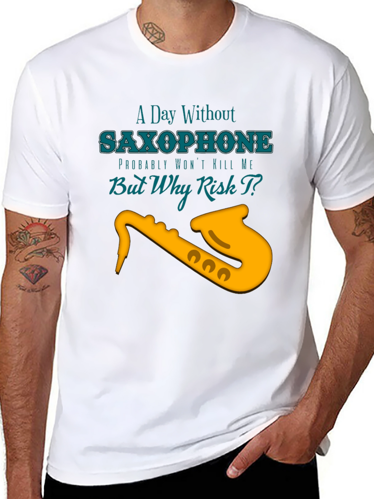 Saxophone T-Shirt: A Day Without Music