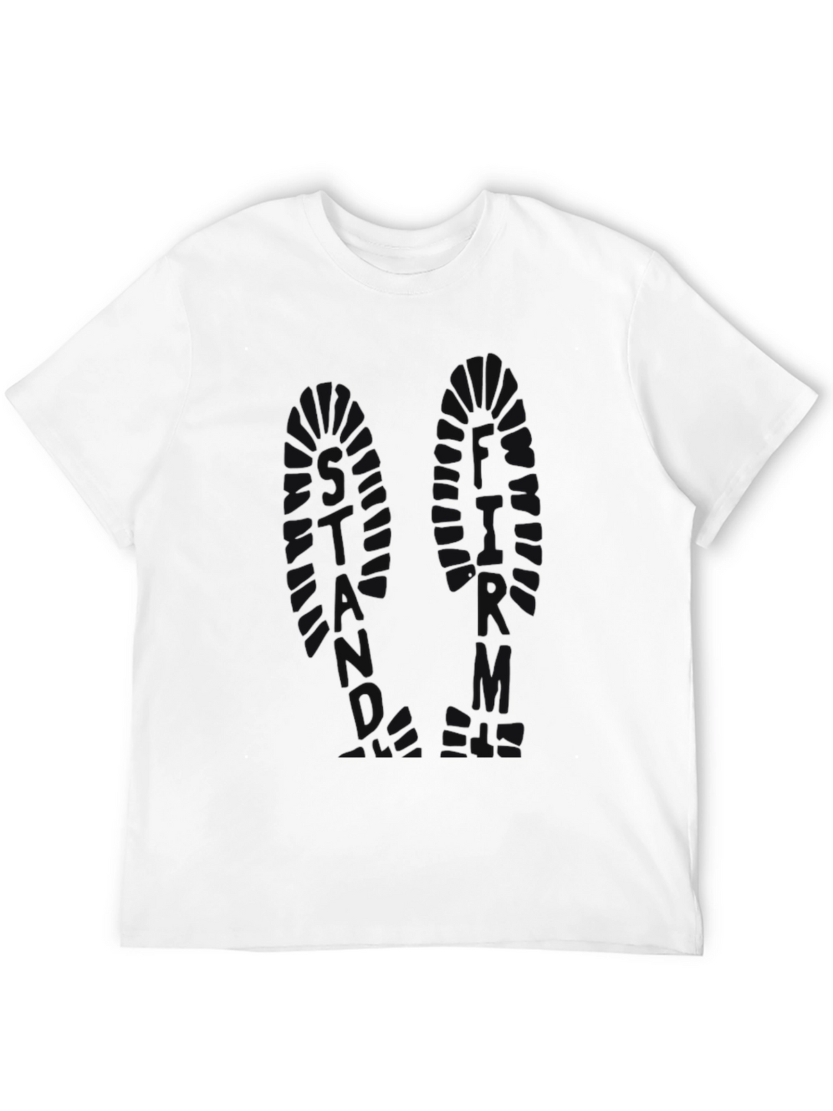 Mens Graphic Print Crew Neck T-Shirt - Black