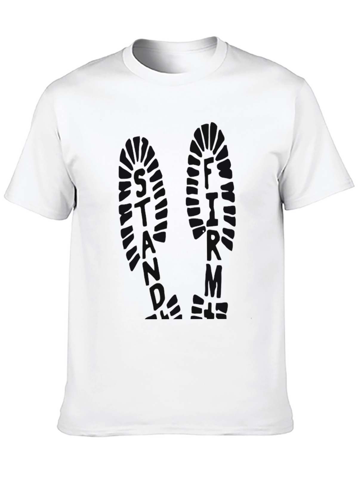 Mens Graphic Print Crew Neck T-Shirt - Black