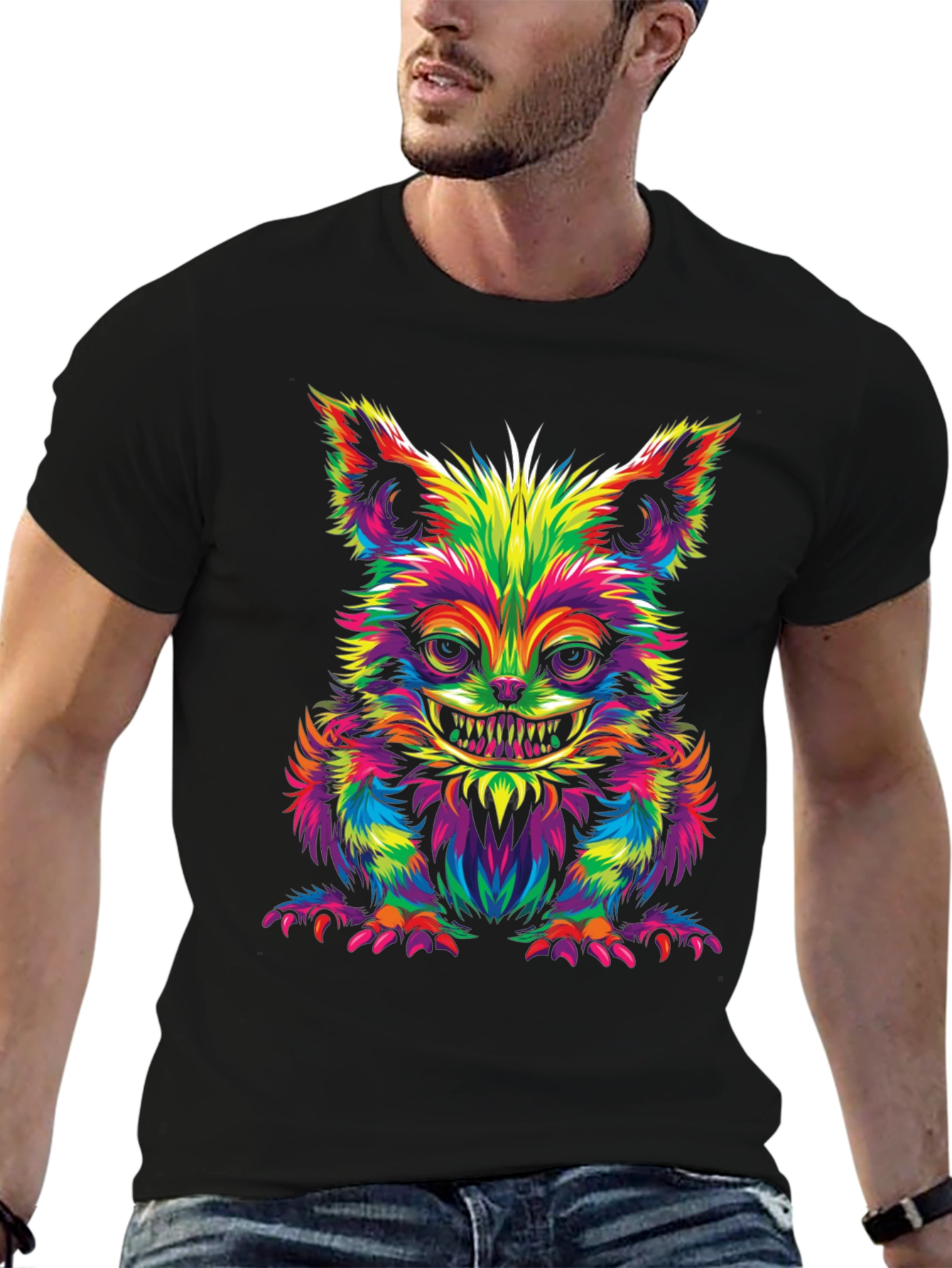 Psychedelic Cheshire Cat Graphic Tee
