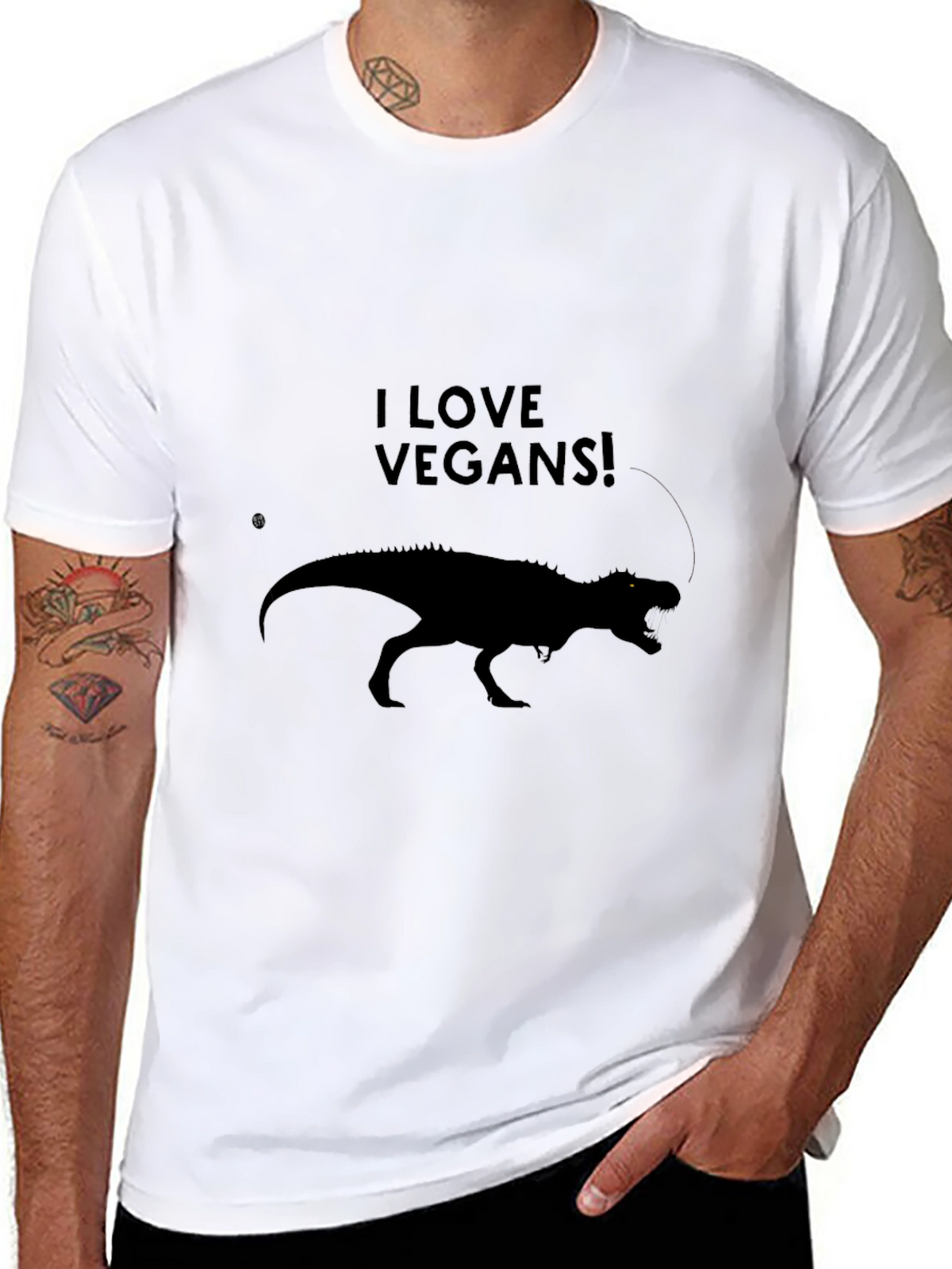 I Love Vegans! Dinosaur T-Shirt