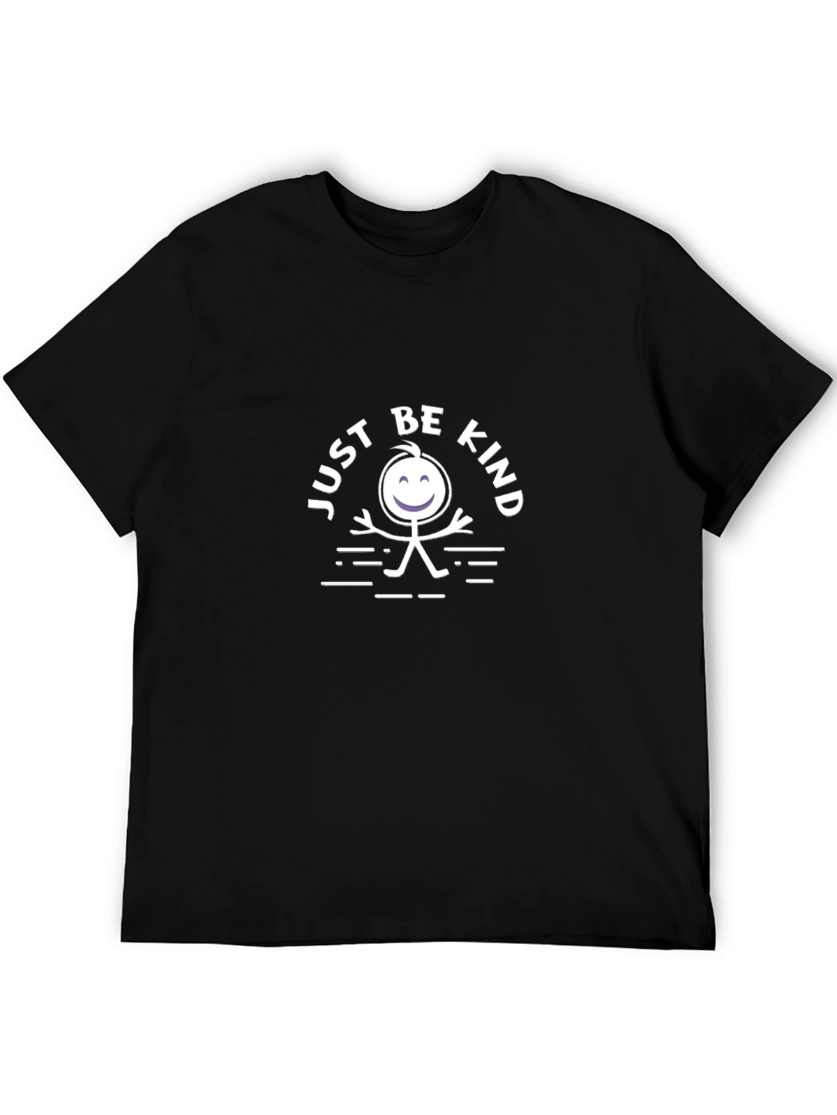 Just Be Kind Graphic Tee - Black Cotton T-Shirt