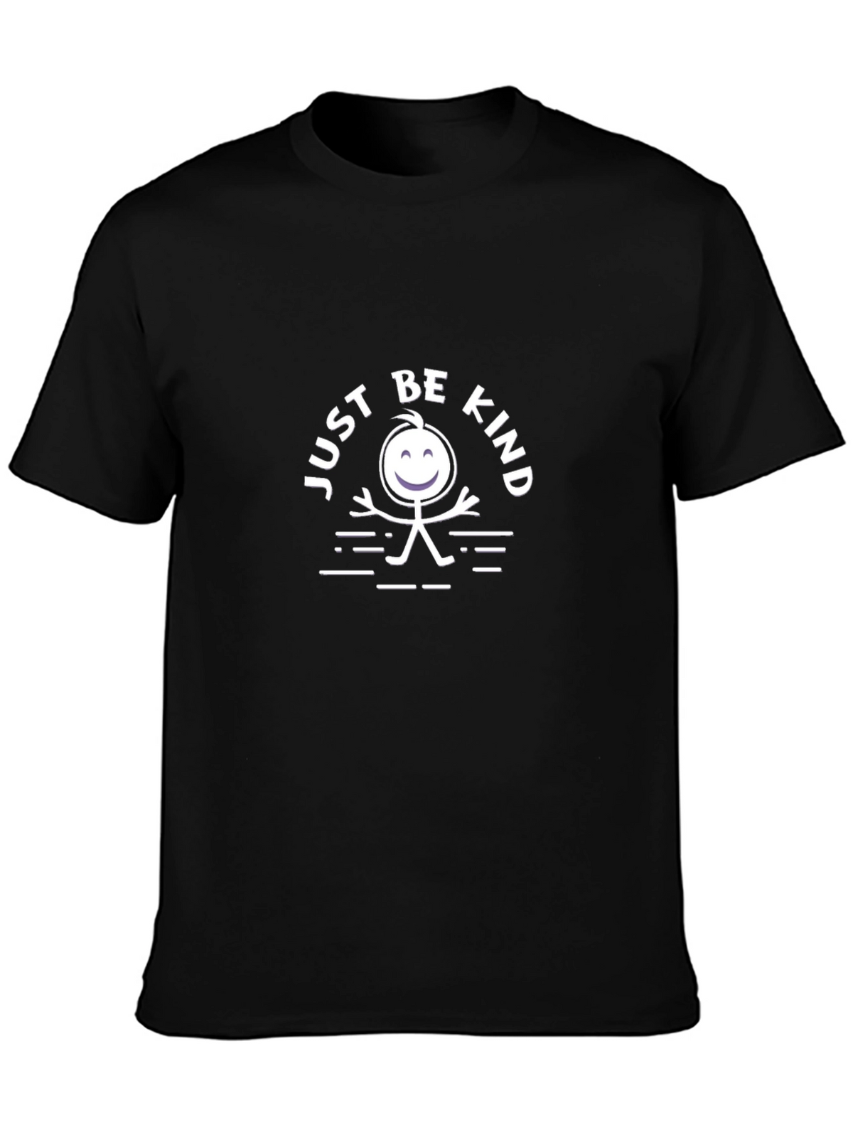 Just Be Kind Graphic Tee - Black Cotton T-Shirt