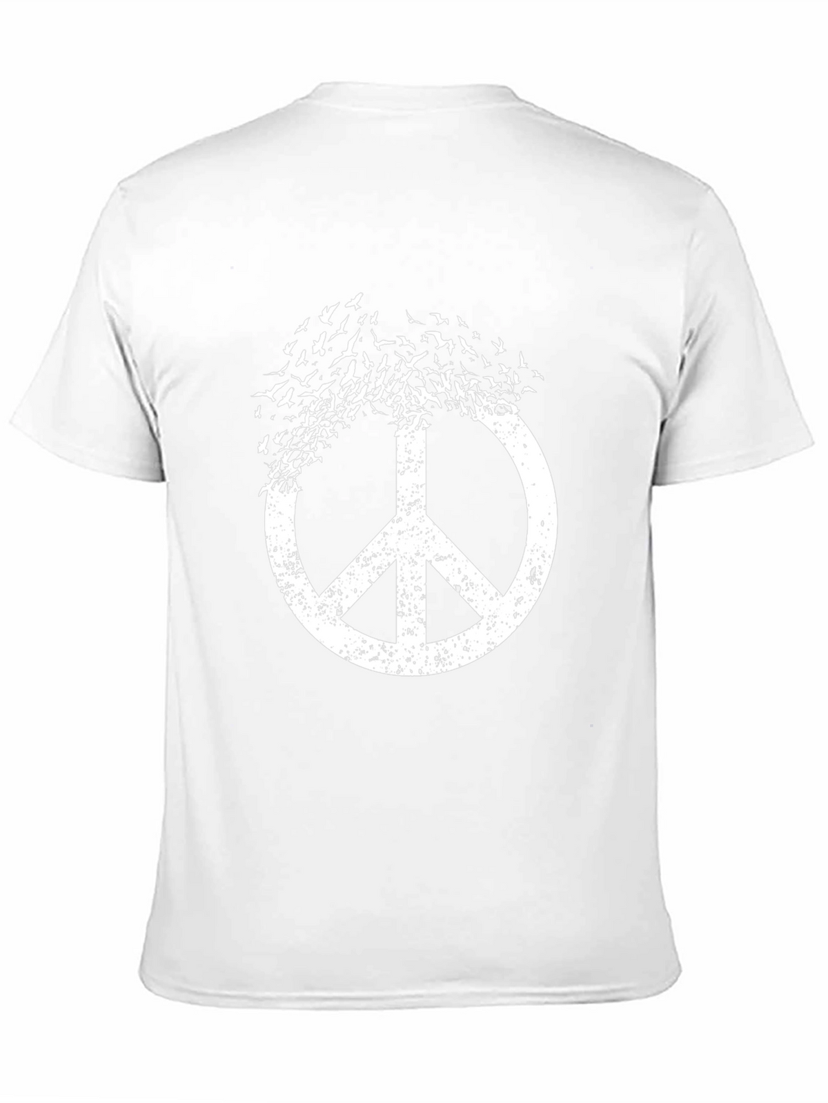 Peace Sign Bird Graphic Tee - Black