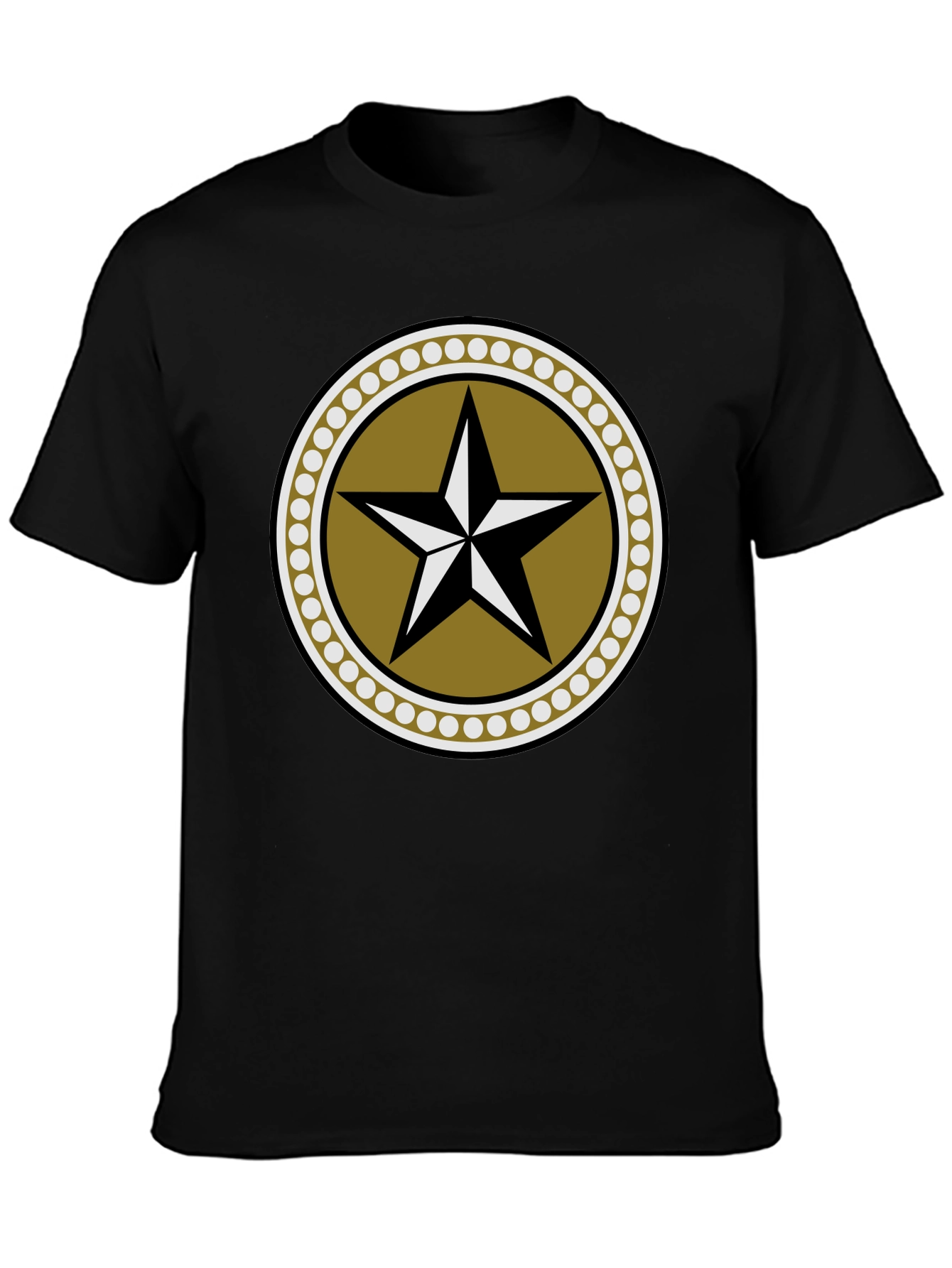 Star Emblem Graphic Black T-Shirt