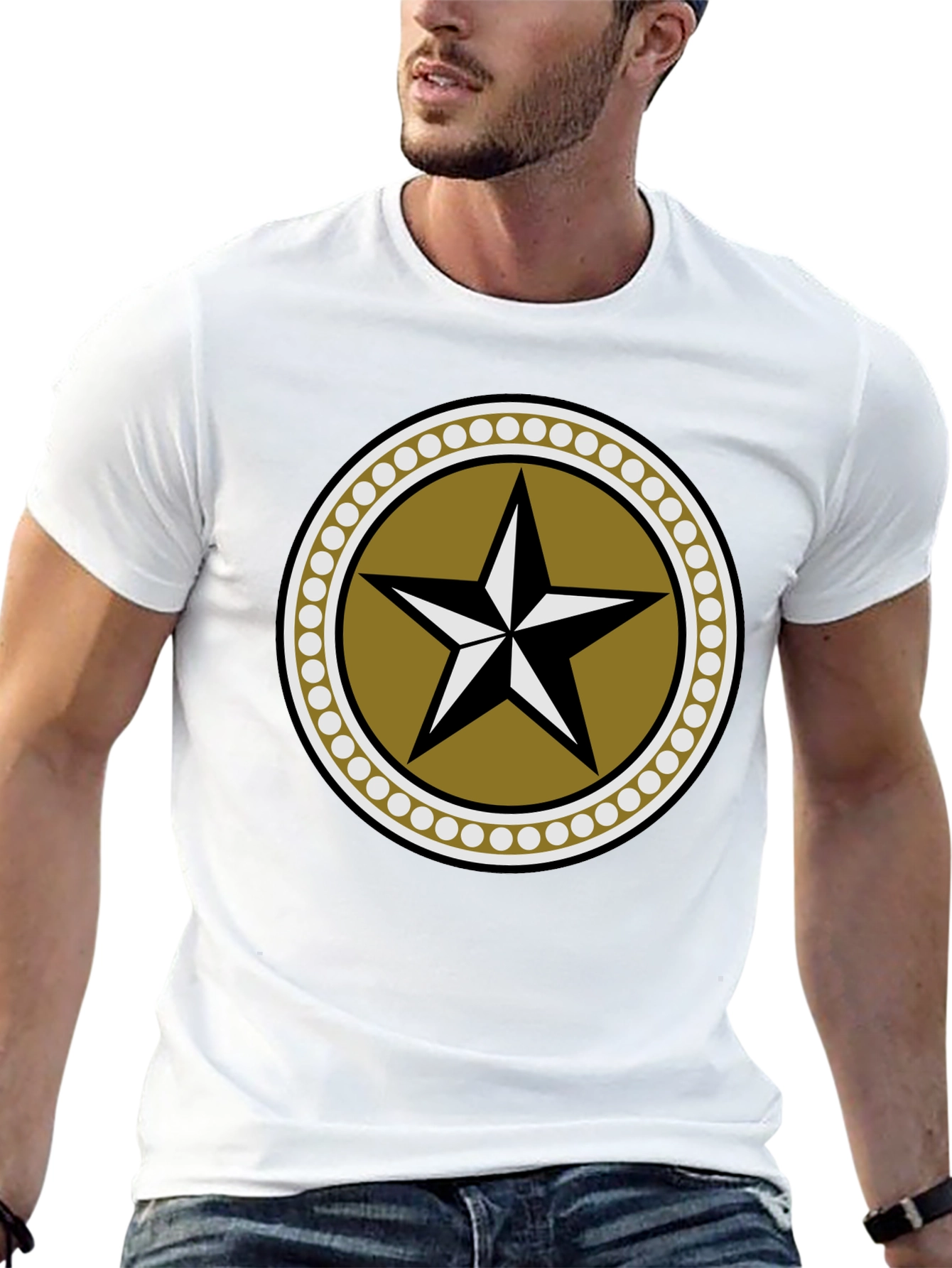 Star Emblem Graphic Black T-Shirt