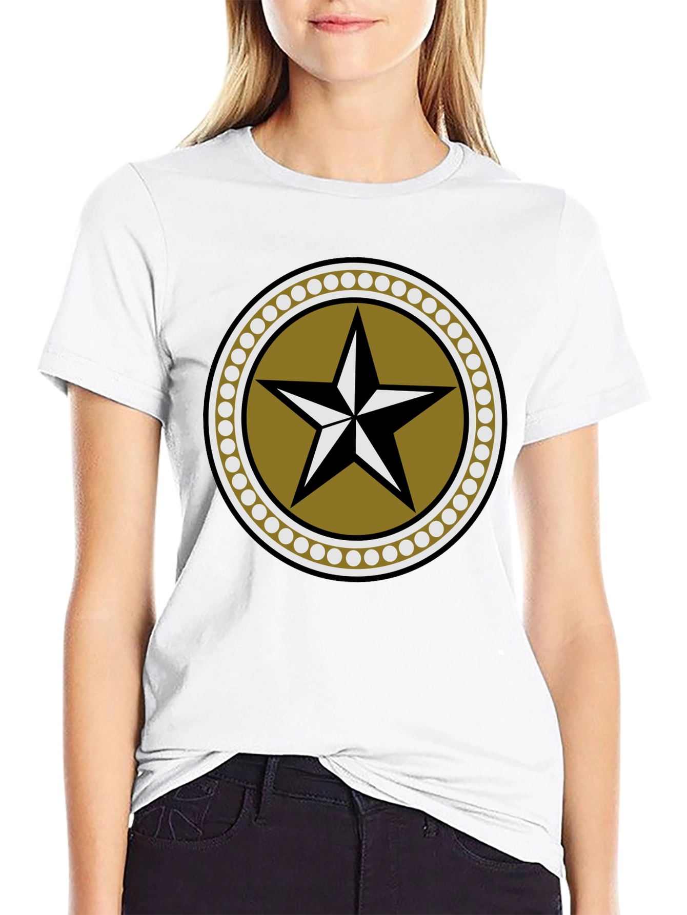 Star Emblem Graphic Black T-Shirt
