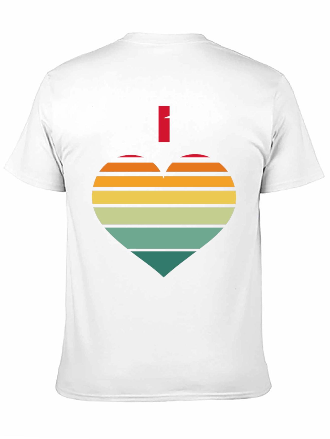Retro Heart Striped Graphic Tee