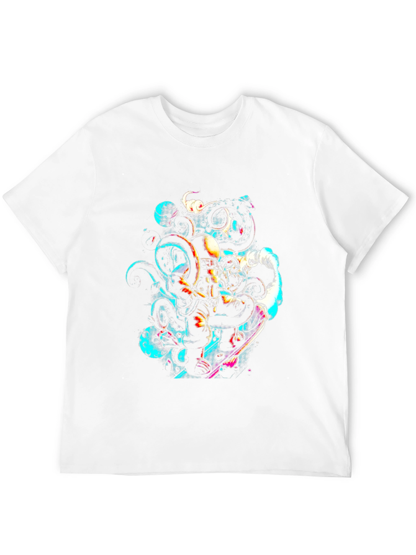 Astronaut Octopus Graphic Tee - Black Cotton Comfort