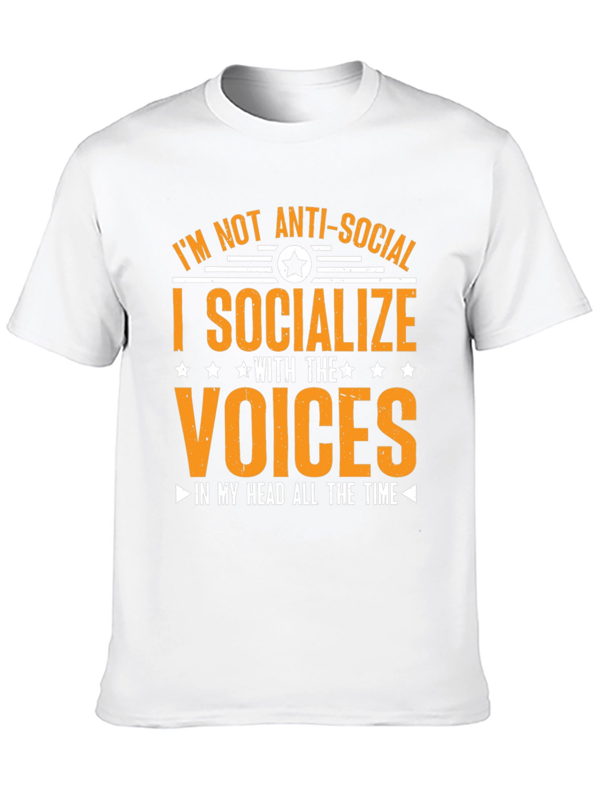 Anti-Social Voices Humor Graphic Tee