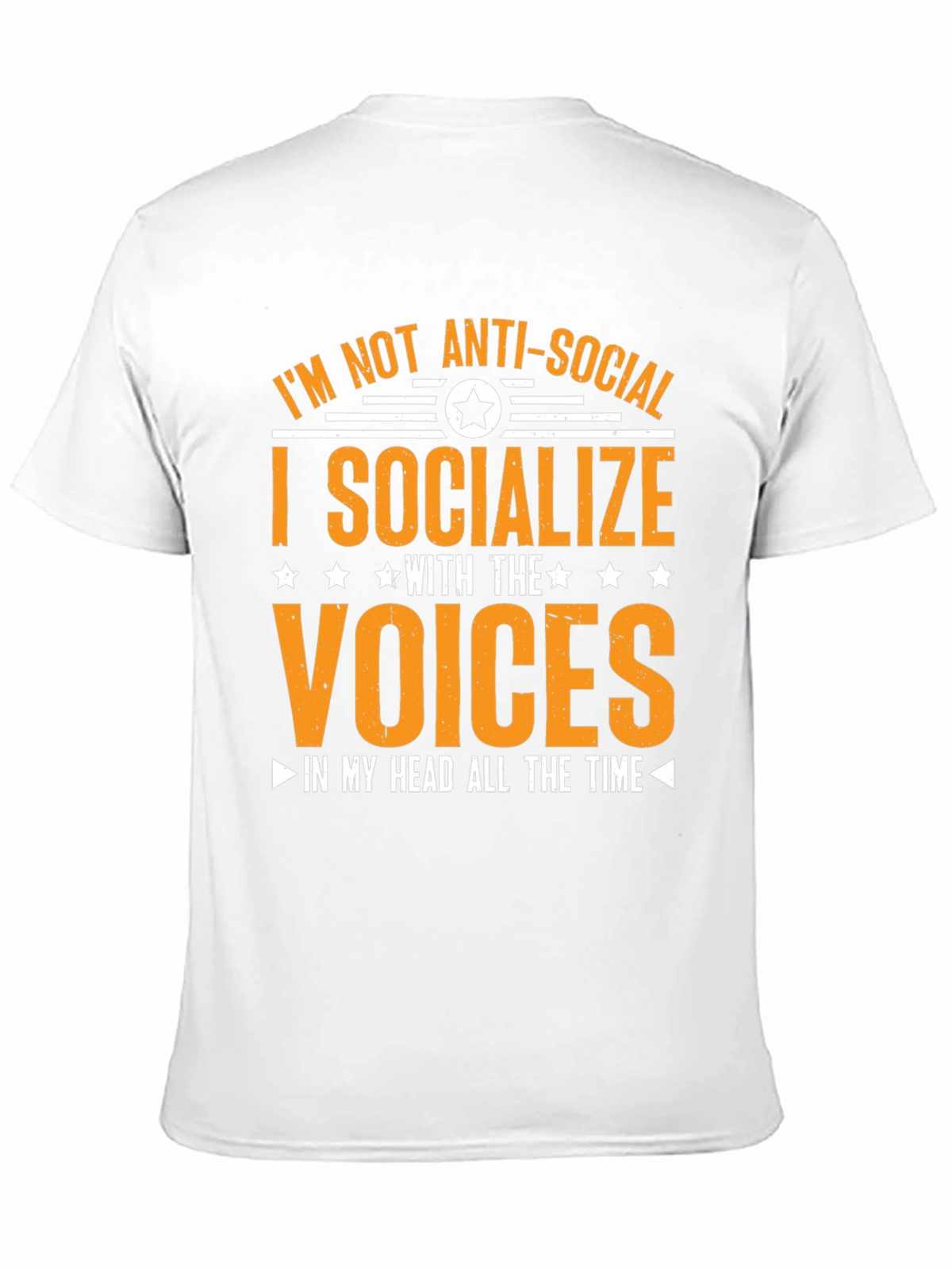 Anti-Social Voices Humor Graphic Tee