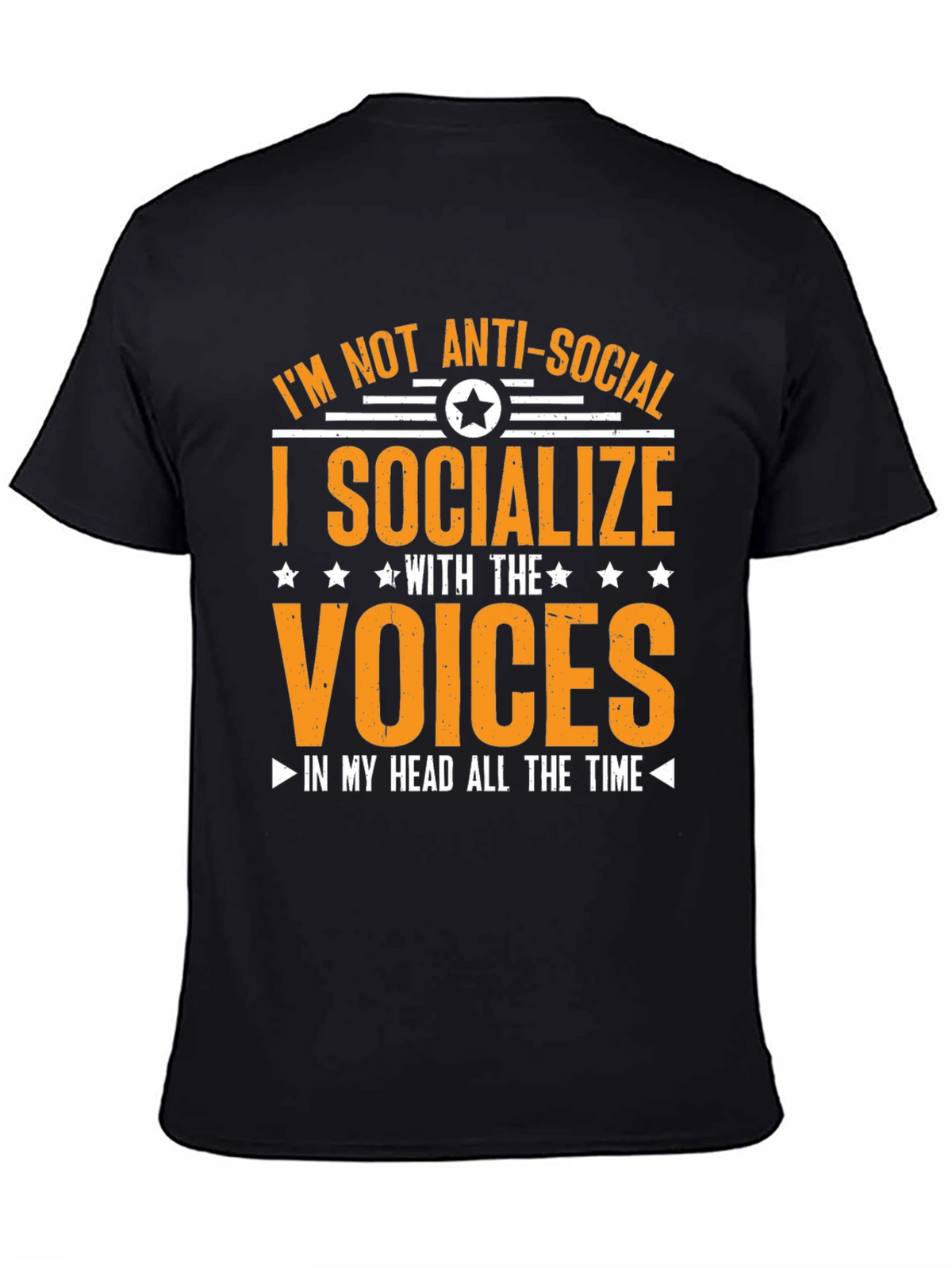 Anti-Social Voices Humor Graphic Tee