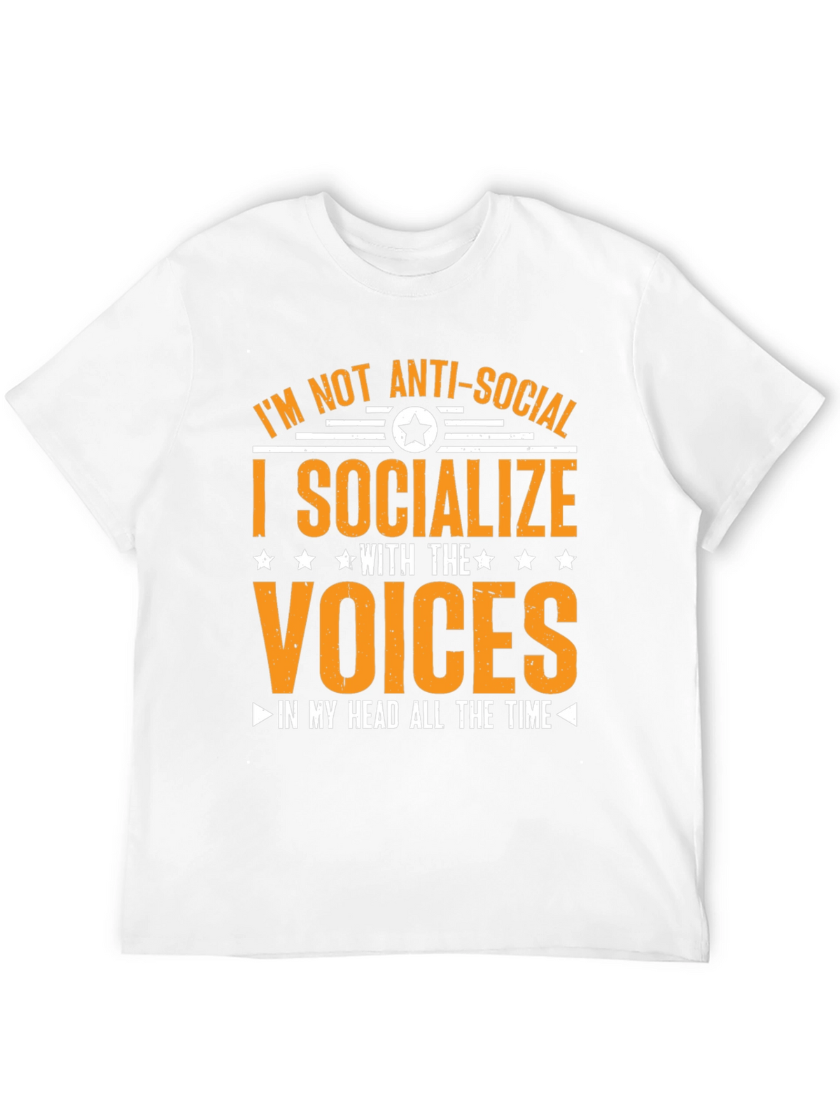 Anti-Social Voices Humor Graphic Tee