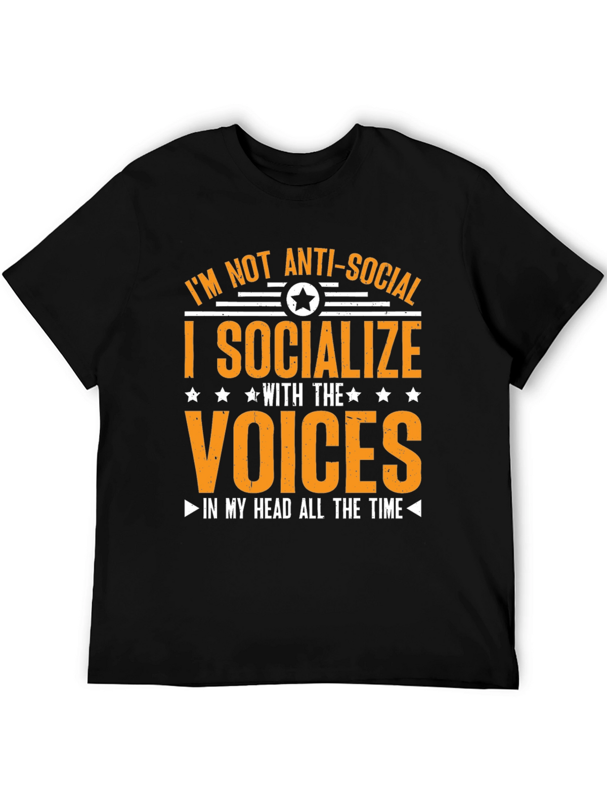 Anti-Social Voices Humor Graphic Tee