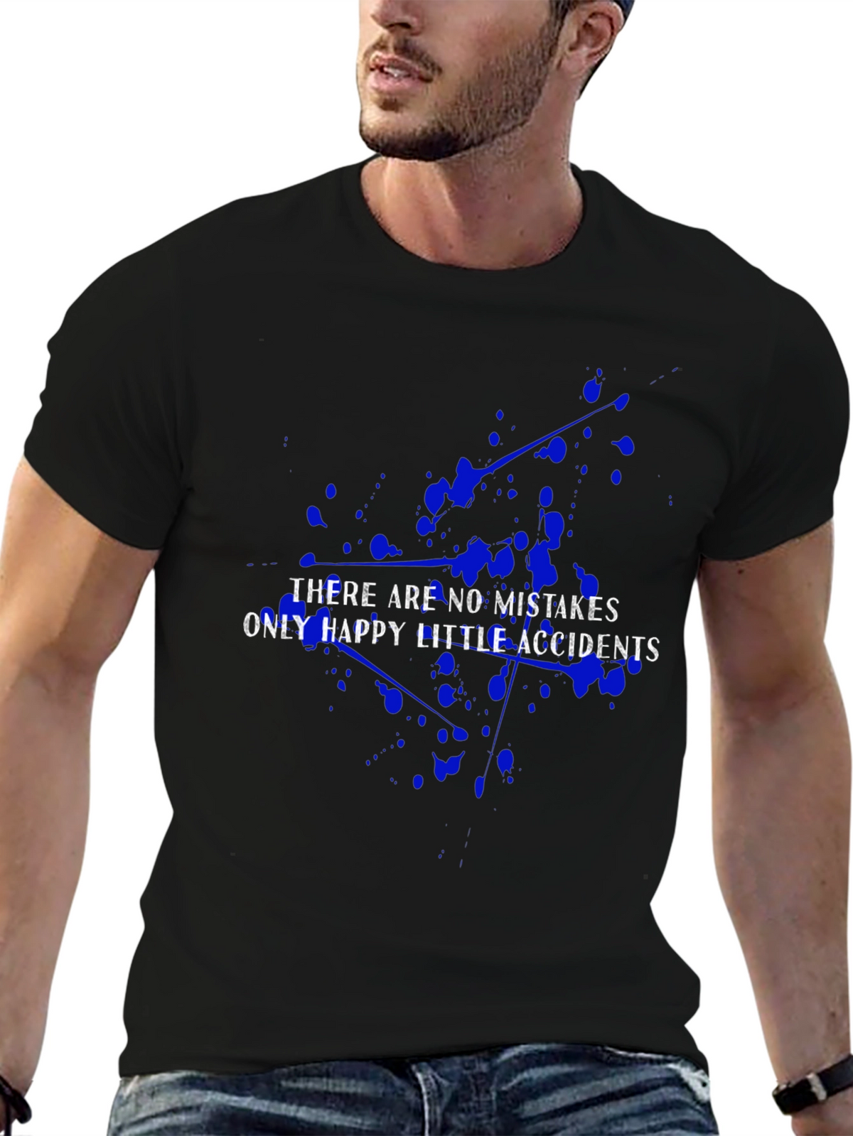 Happy Accidents Graphic T-Shirt - Bob Ross Inspired Art