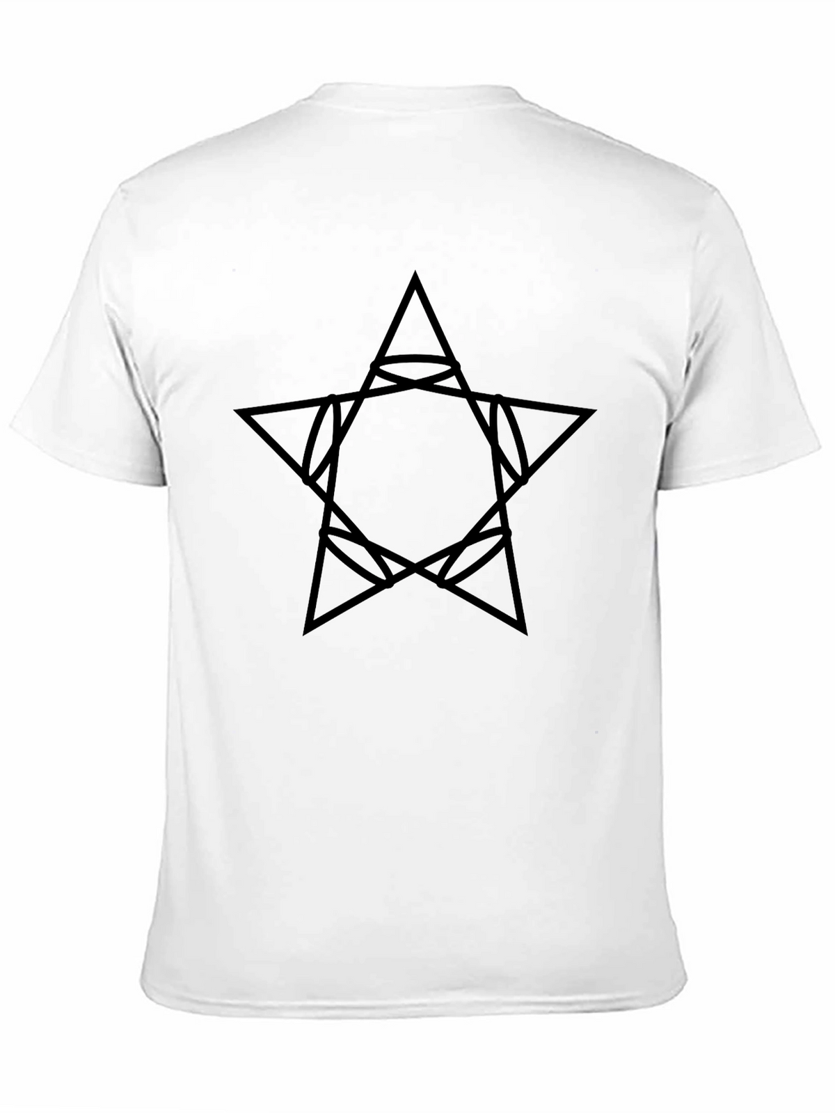 Geometric Star Graphic Black T-Shirt