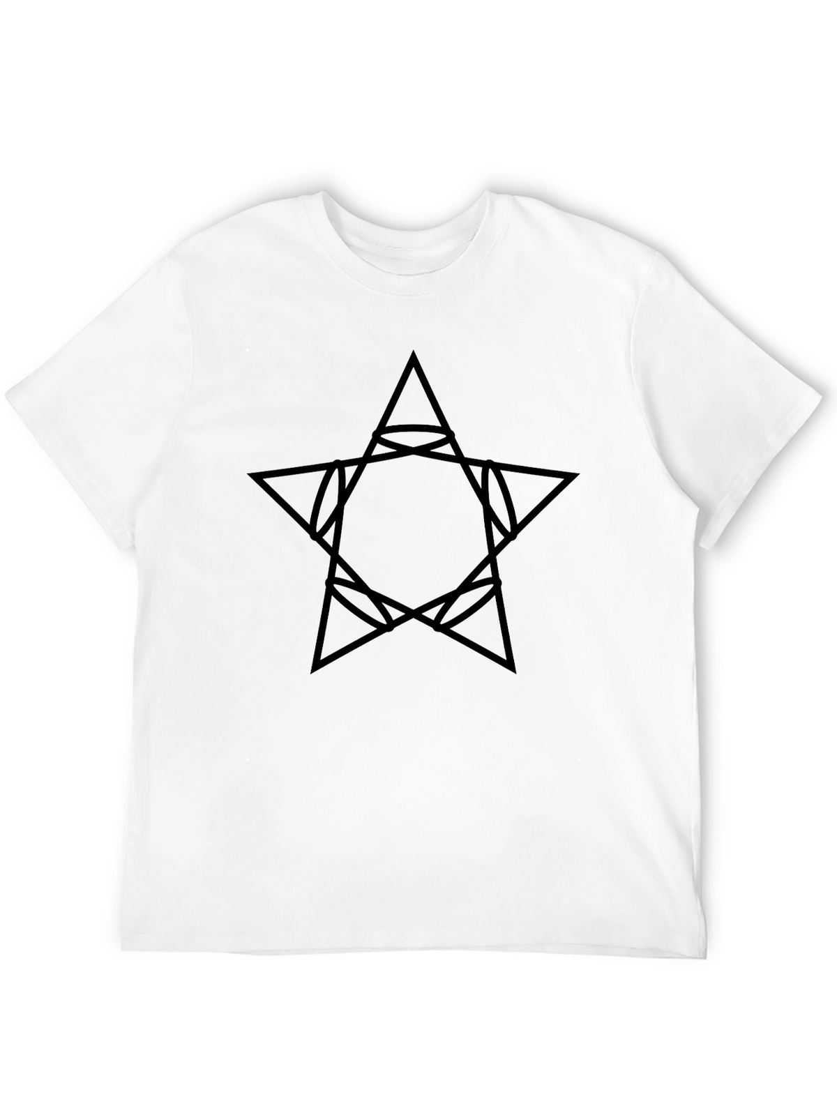 Geometric Star Graphic Black T-Shirt