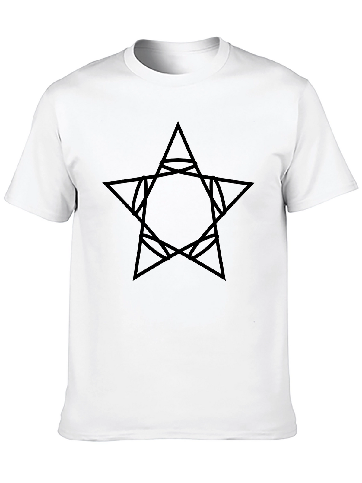 Geometric Star Graphic Black T-Shirt