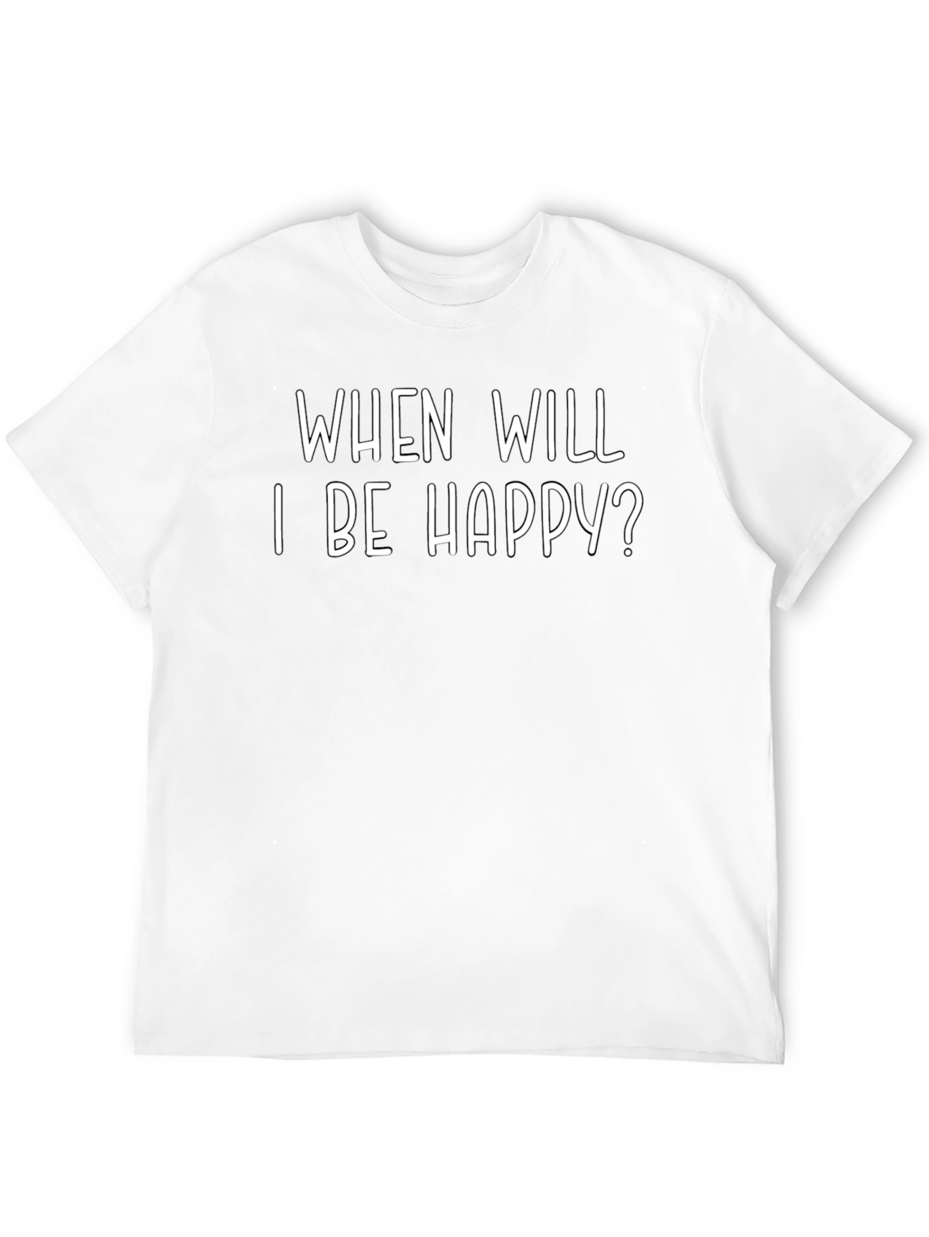 When Will I Be Happy? Graphic Tee - Black
